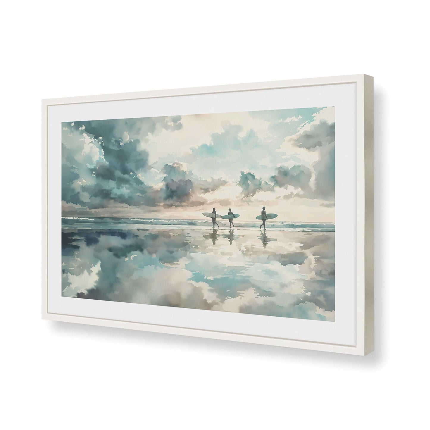 [Color:Opaque White], Picture of art in a Opaque White frame of the corner