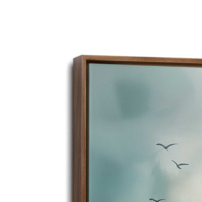 [Color:Walnut], Picture of art in a Walnut frame at an angle
