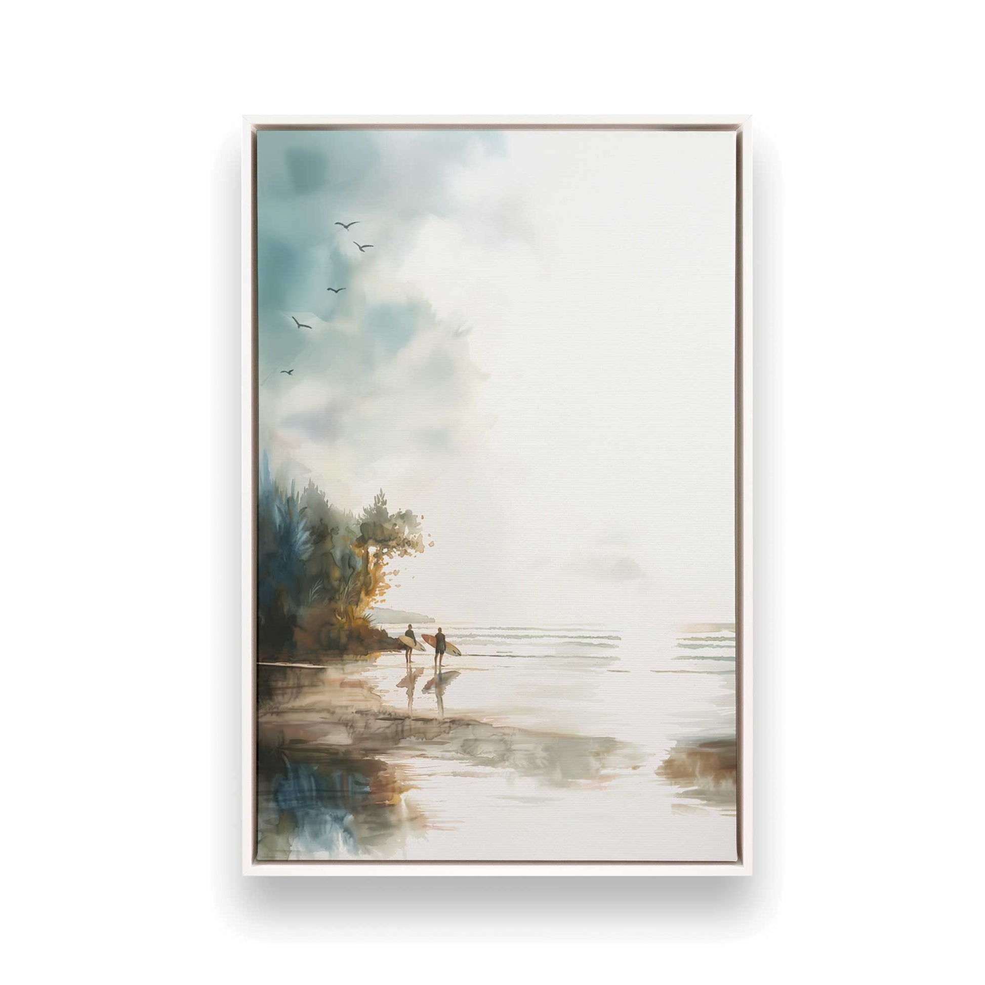 [Color:Opaque White], Picture of art in a White frame