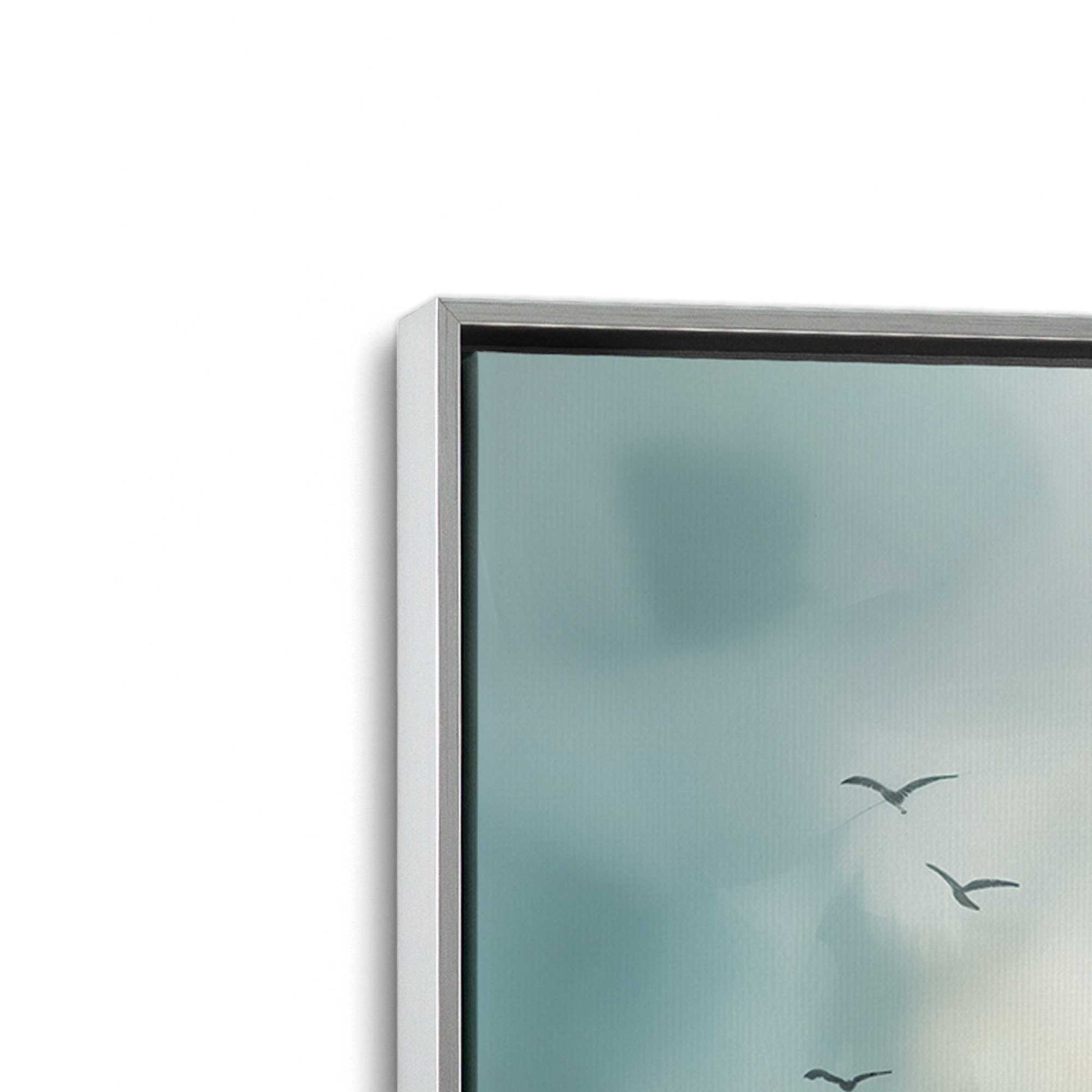 [Color:Polished Chrome], Picture of art in a Polished Chrome frame at an angle