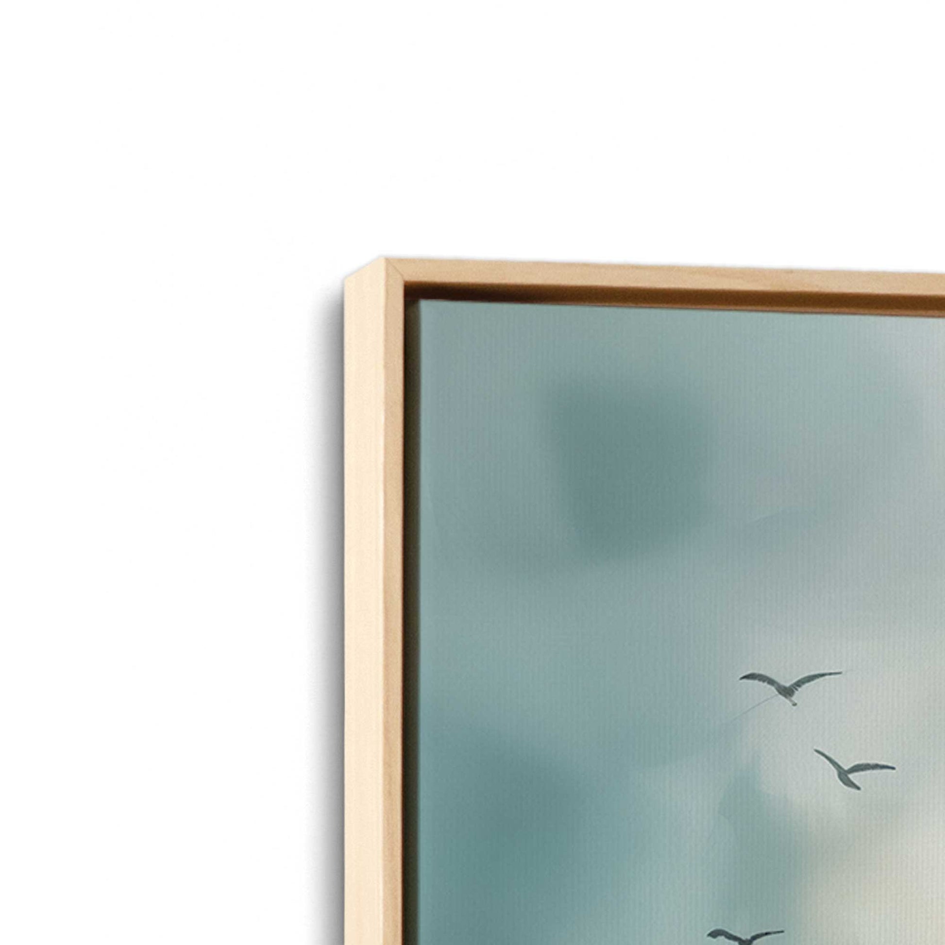 [Color:American Maple], Picture of art in a American Maple frame at an angle