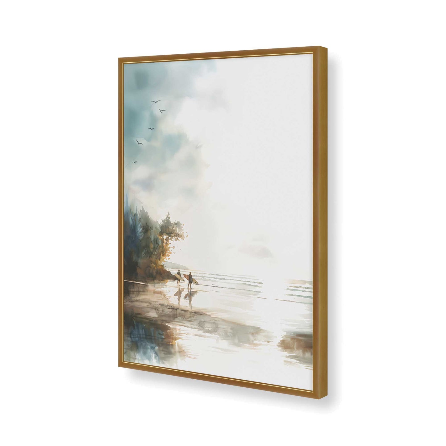 [Color:Polished Gold], Picture of art in a Polished Gold frame of the corner