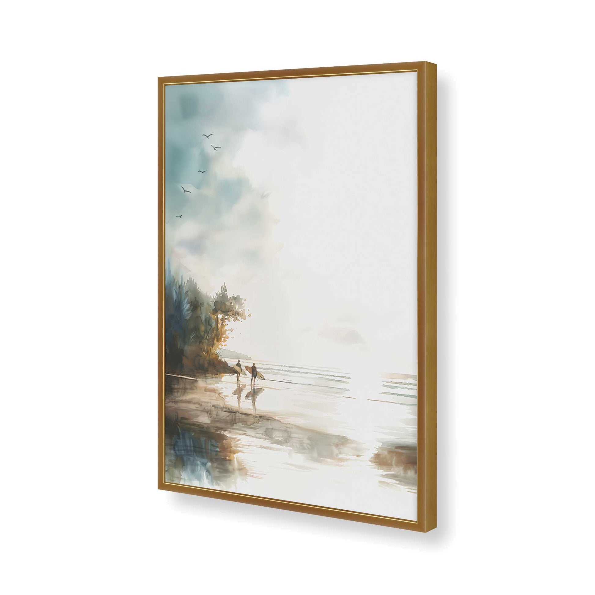 [Color:Polished Gold], Picture of art in a Polished Gold frame of the corner