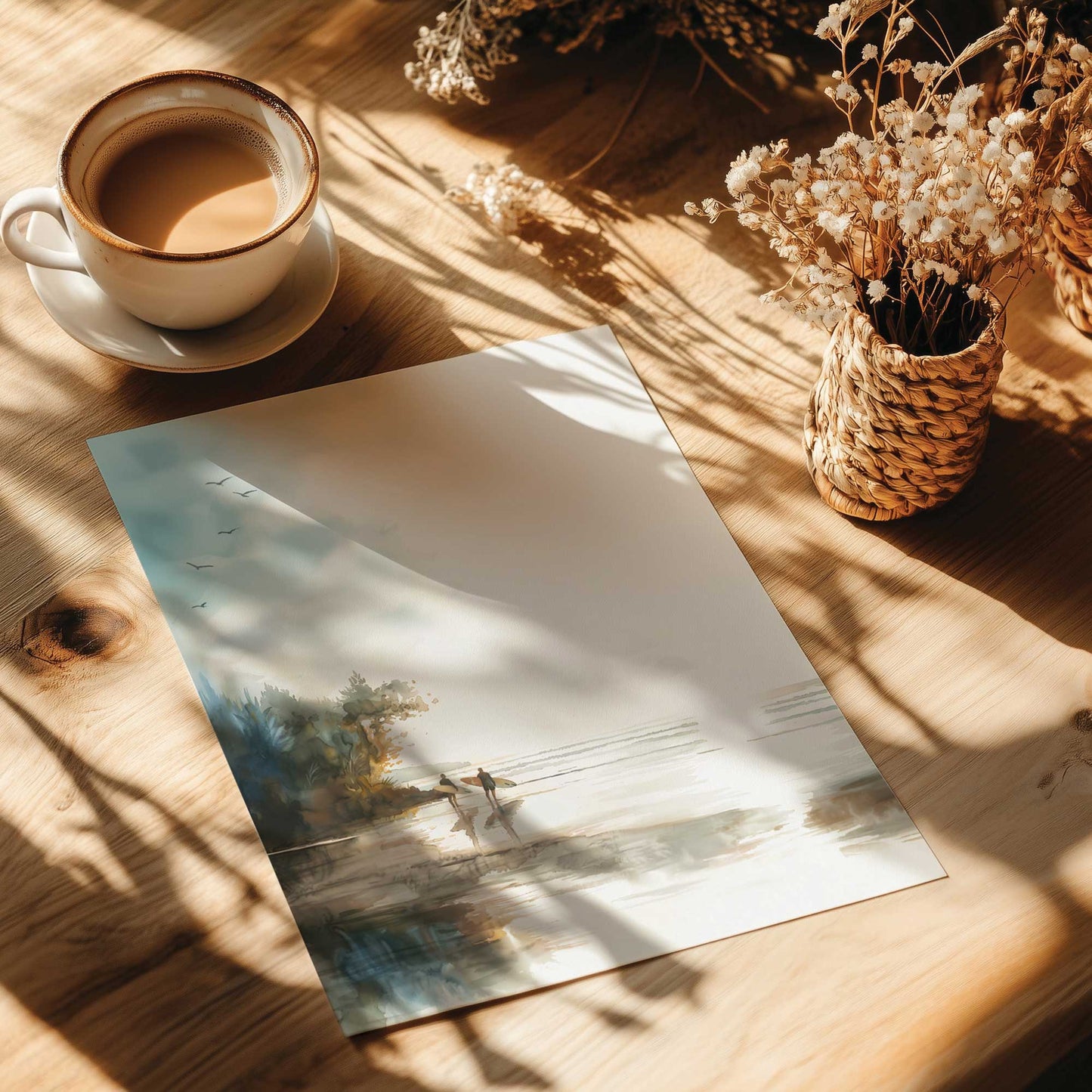 Golden Coastline Stroll Print