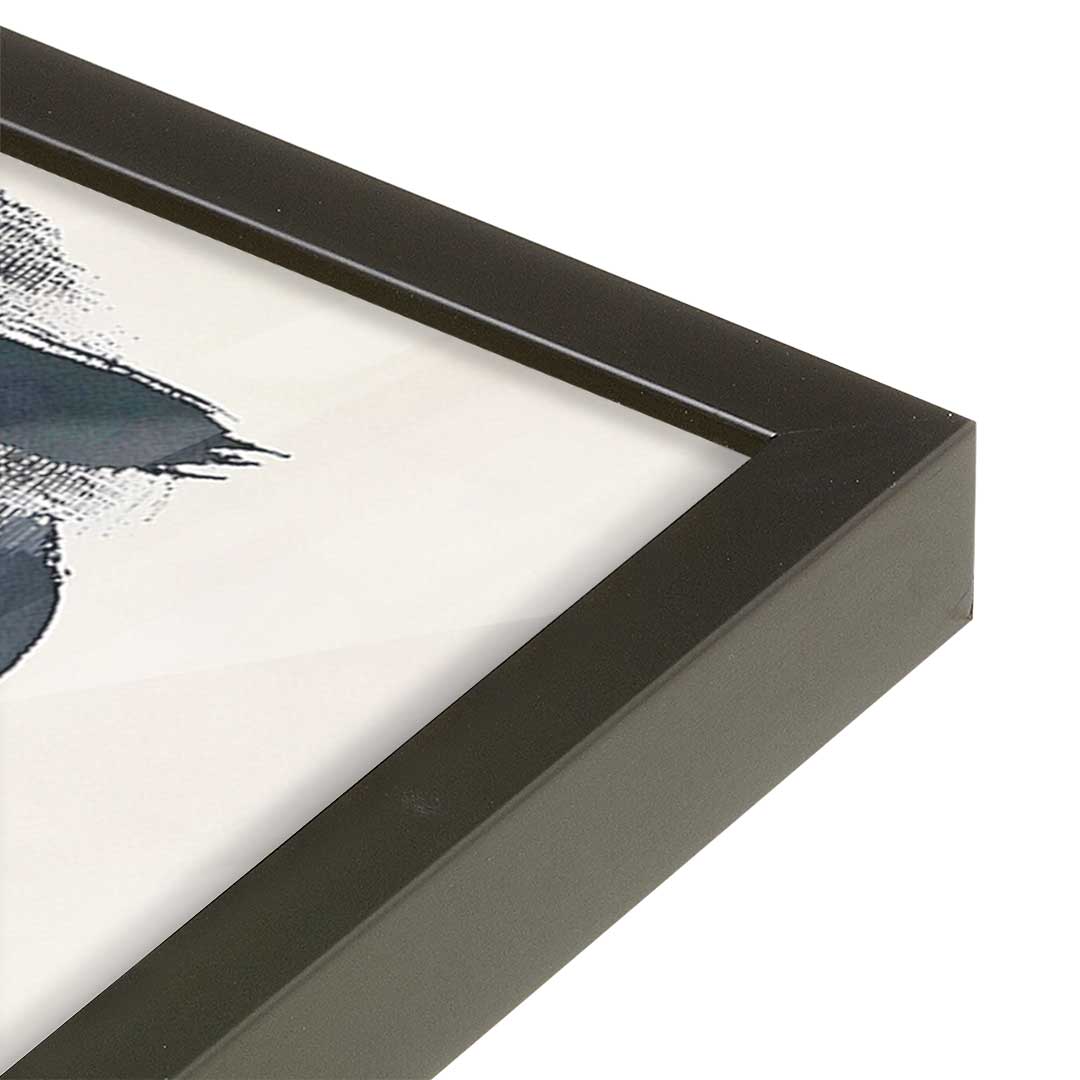 [Color:Satin Black], Picture of art in a Satin Black frame at an angle