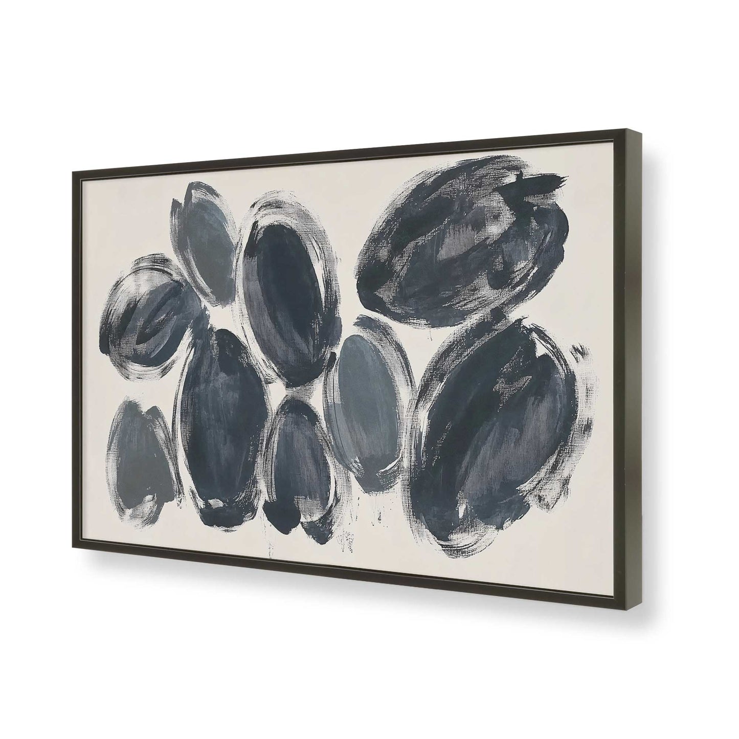 [Color:Satin Black], Picture of art in a Satin Black frame of the corner