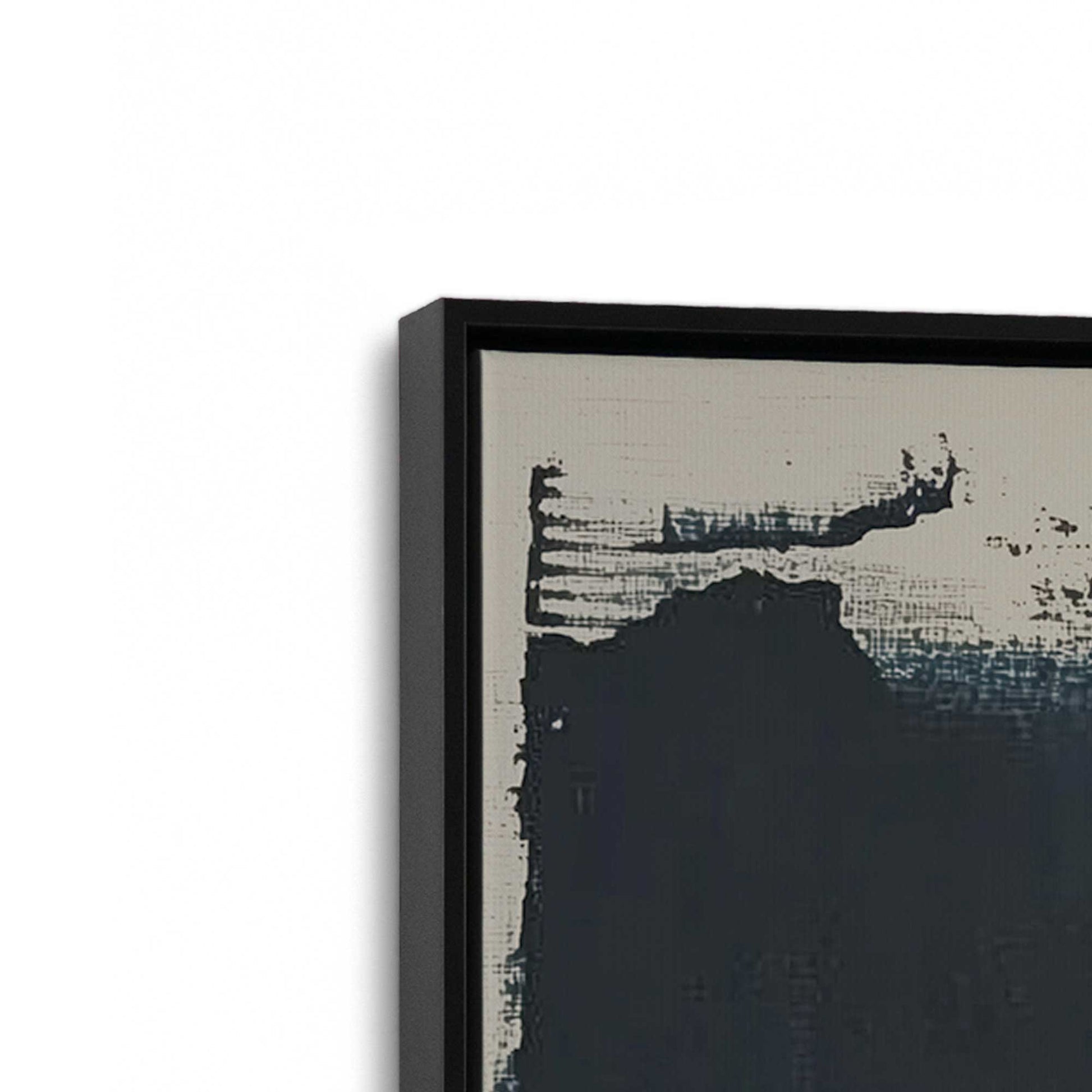 [Color:Satin Black], Picture of art in a Satin Black frame at an angle