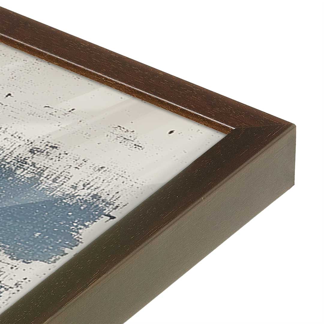 [Color:Brown], Picture of art in a Brown frame at an angle