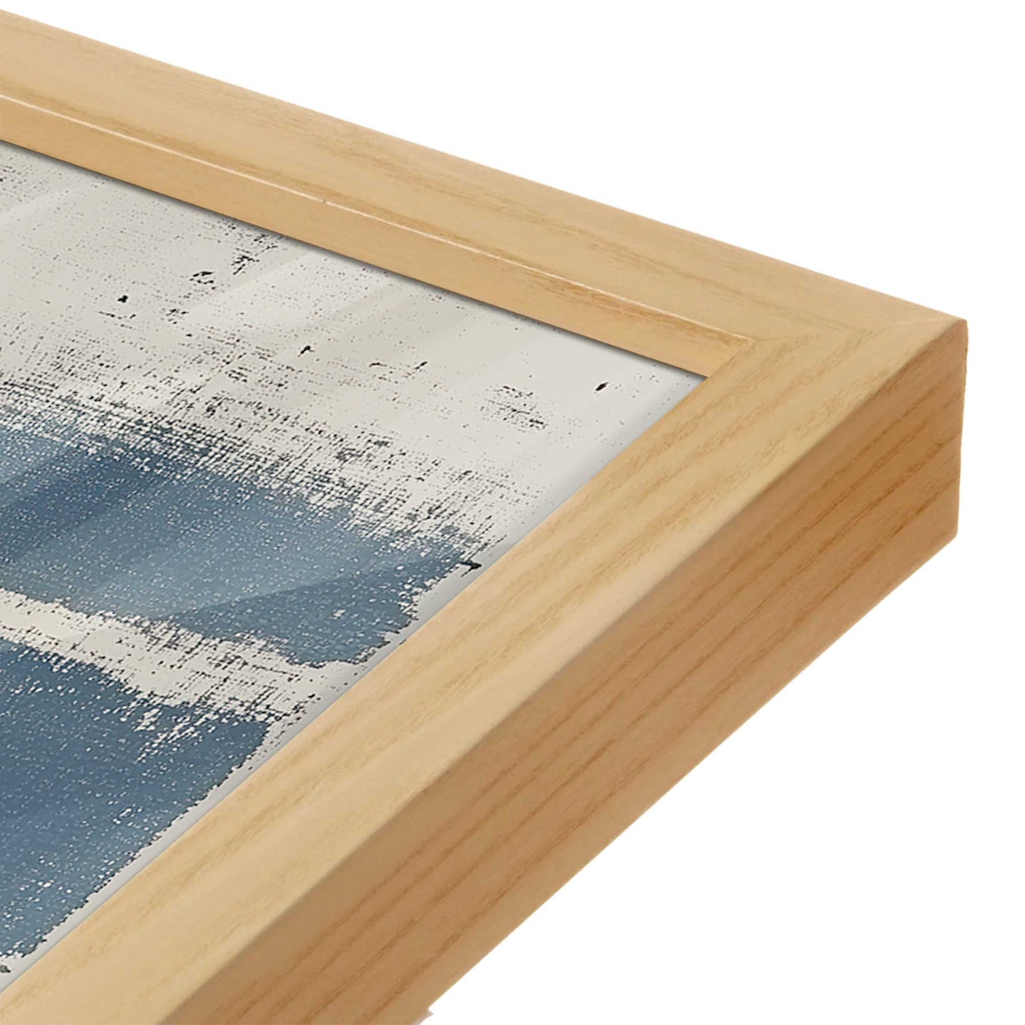 [Color:American Maple], Picture of art in a American Maple frame at an angle
