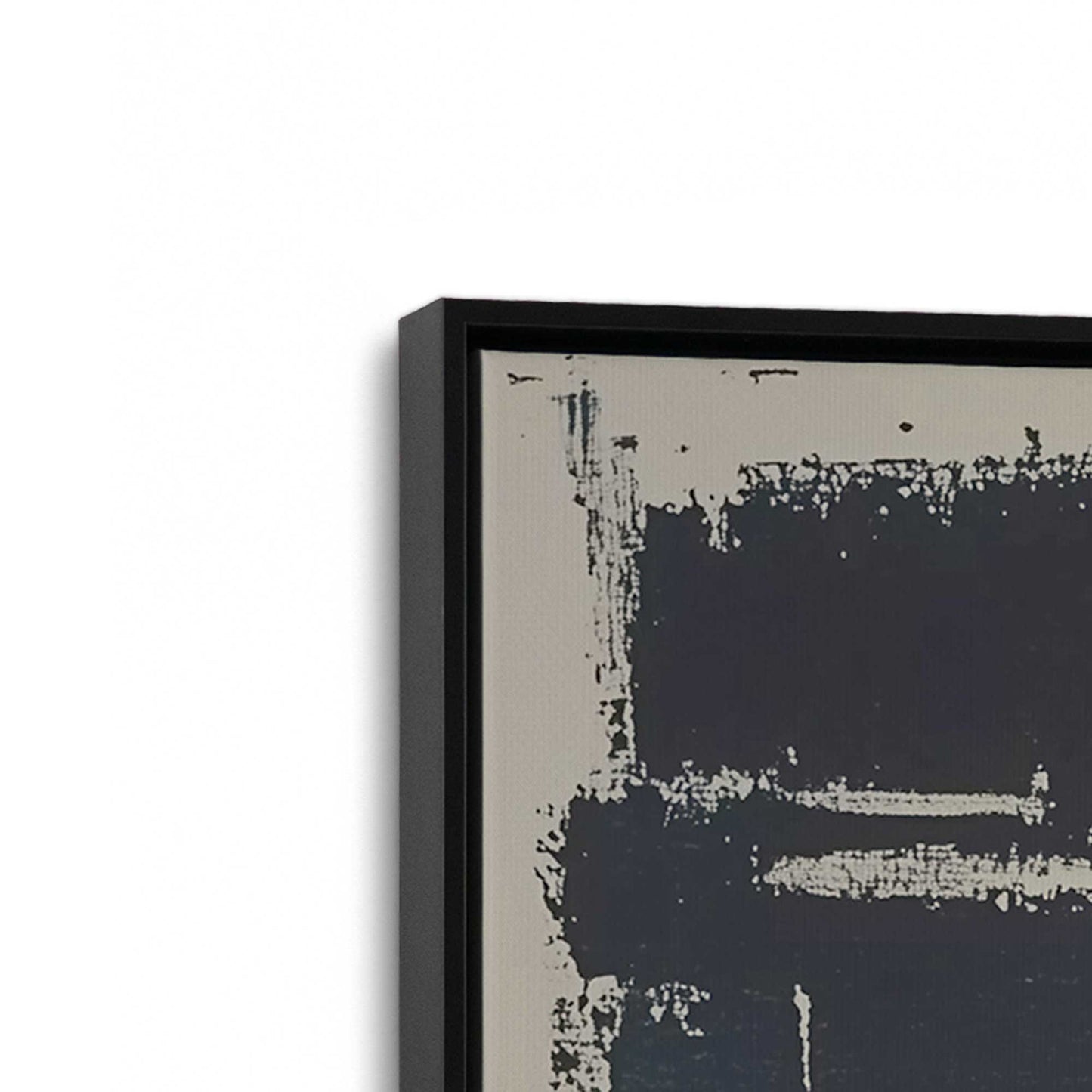 [Color:Satin Black], Picture of art in a Satin Black frame at an angle