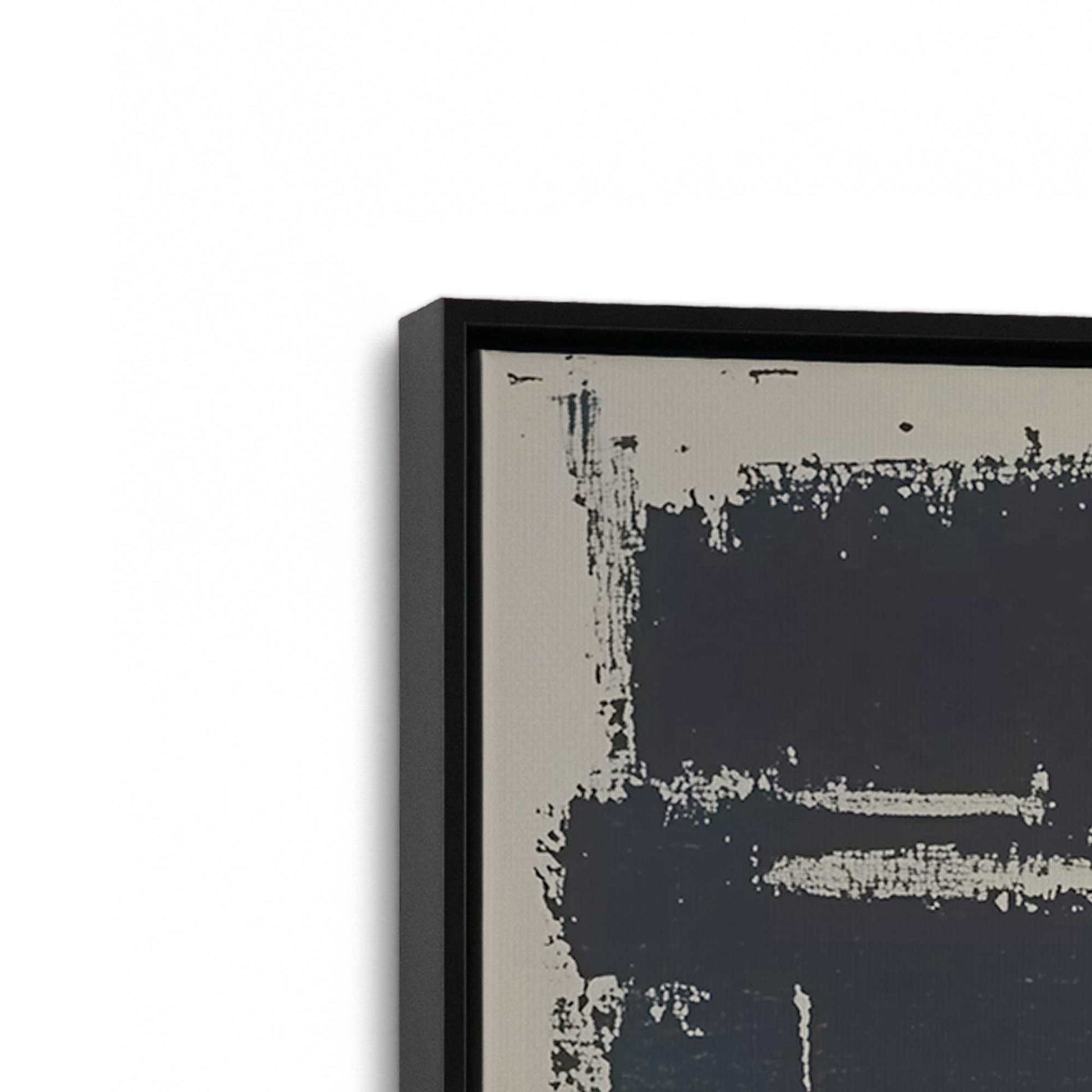 [Color:Satin Black], Picture of art in a Satin Black frame at an angle