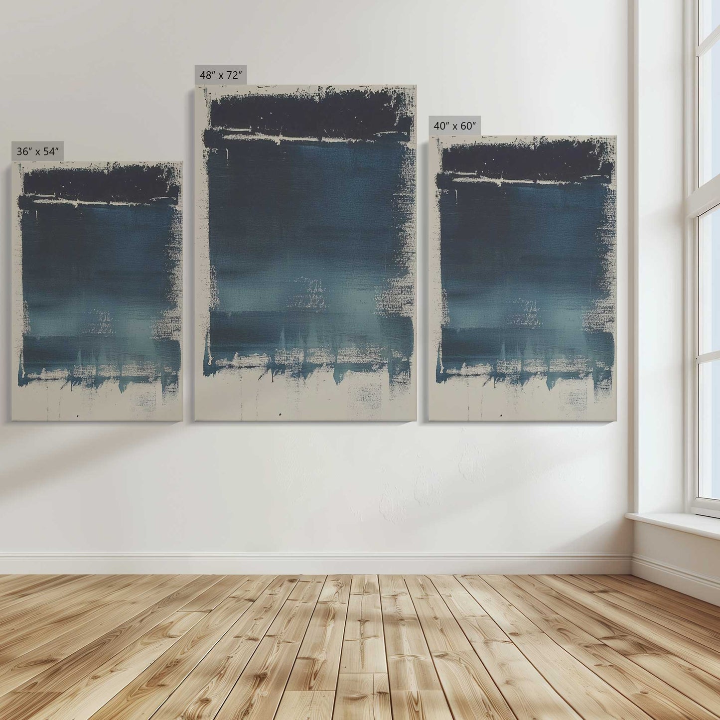 [Color:Stretched Canvas], Image showing the size comparisons