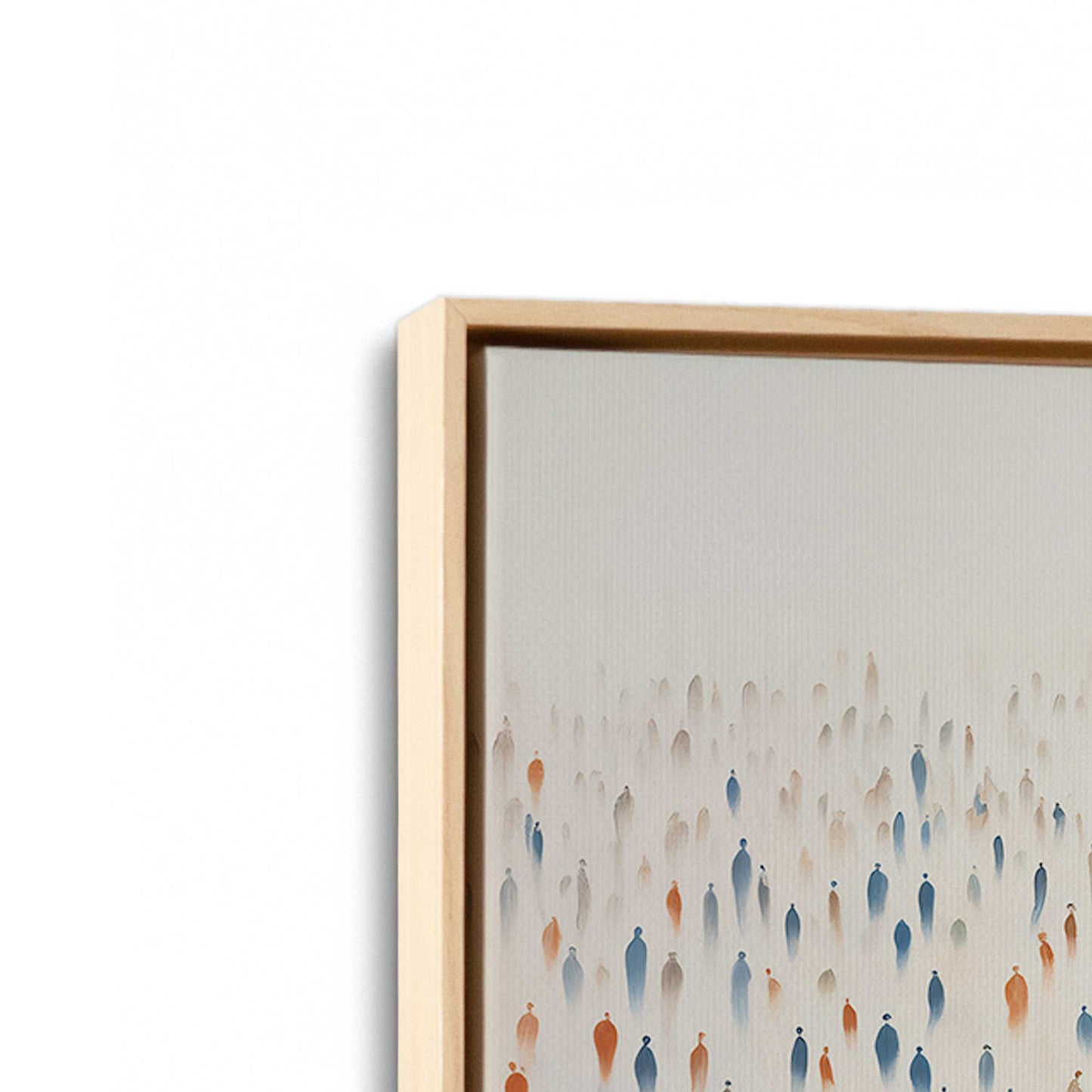 [Color:American Maple], Picture of art in a American Maple frame at an angle