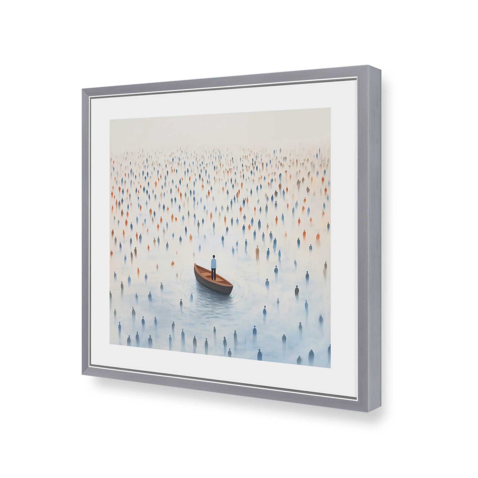 [Color:Polished Chrome], Picture of art in a Polished Chrome frame of the corner
