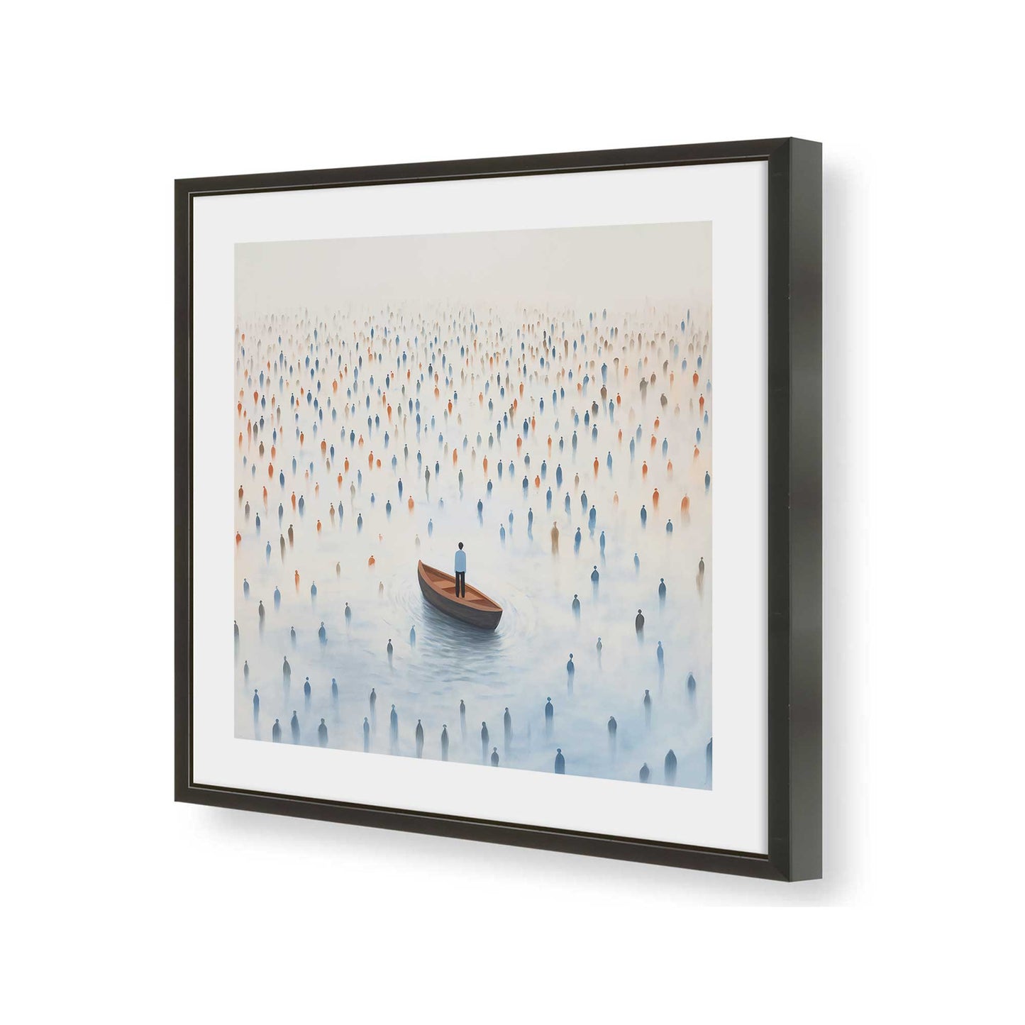 [Color:Satin Black], Picture of art in a Satin Black frame of the corner