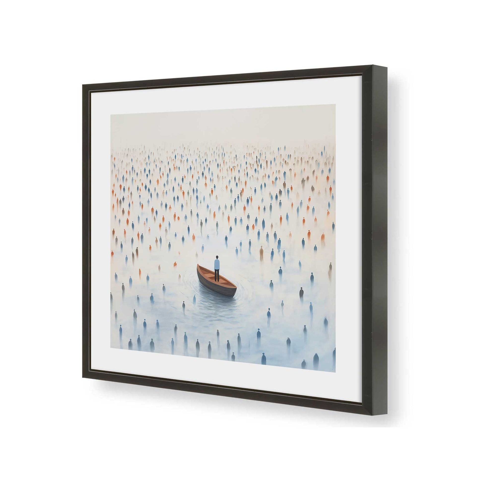 [Color:Satin Black], Picture of art in a Satin Black frame of the corner