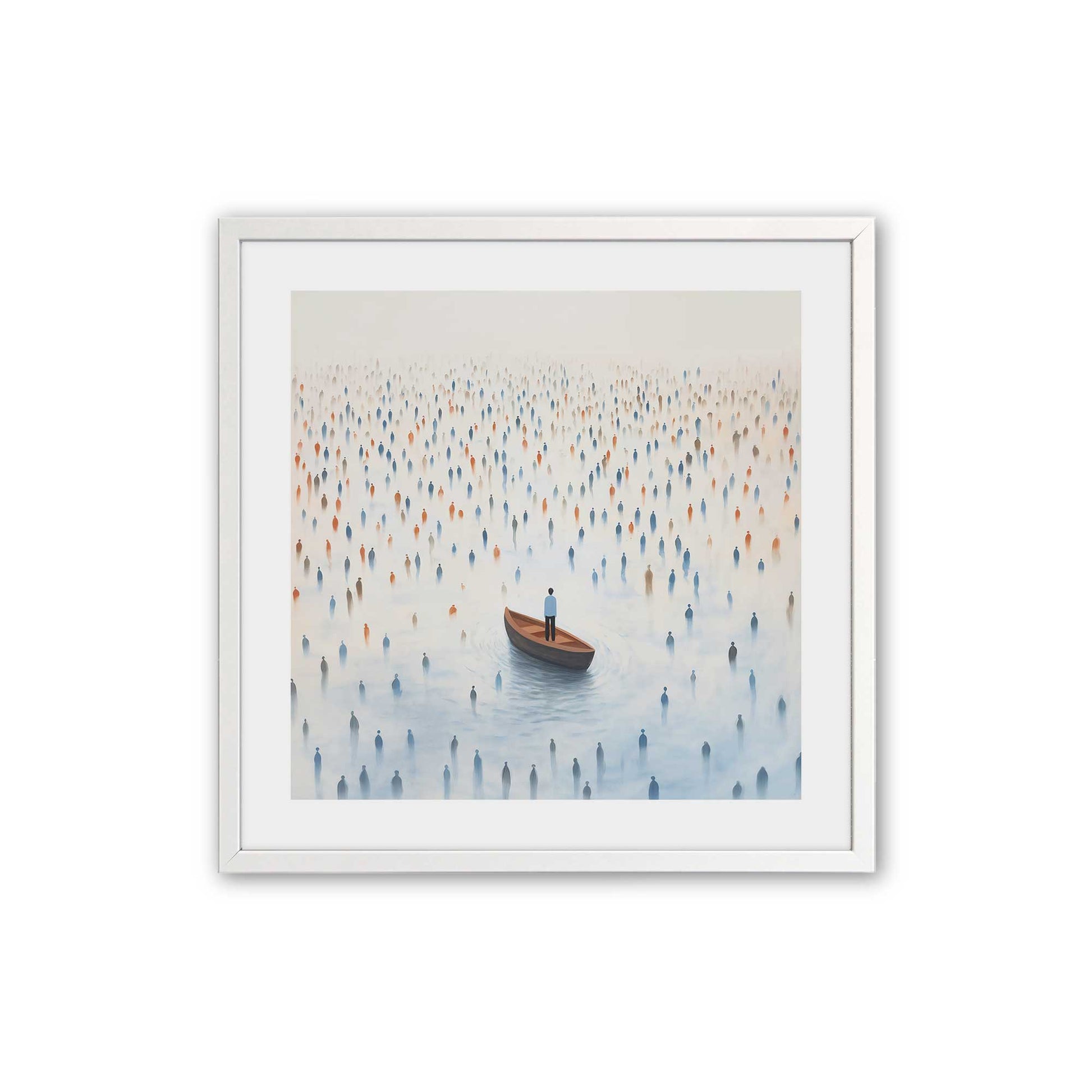 [Color:Opaque White], Picture of art in a Opaque White frame
