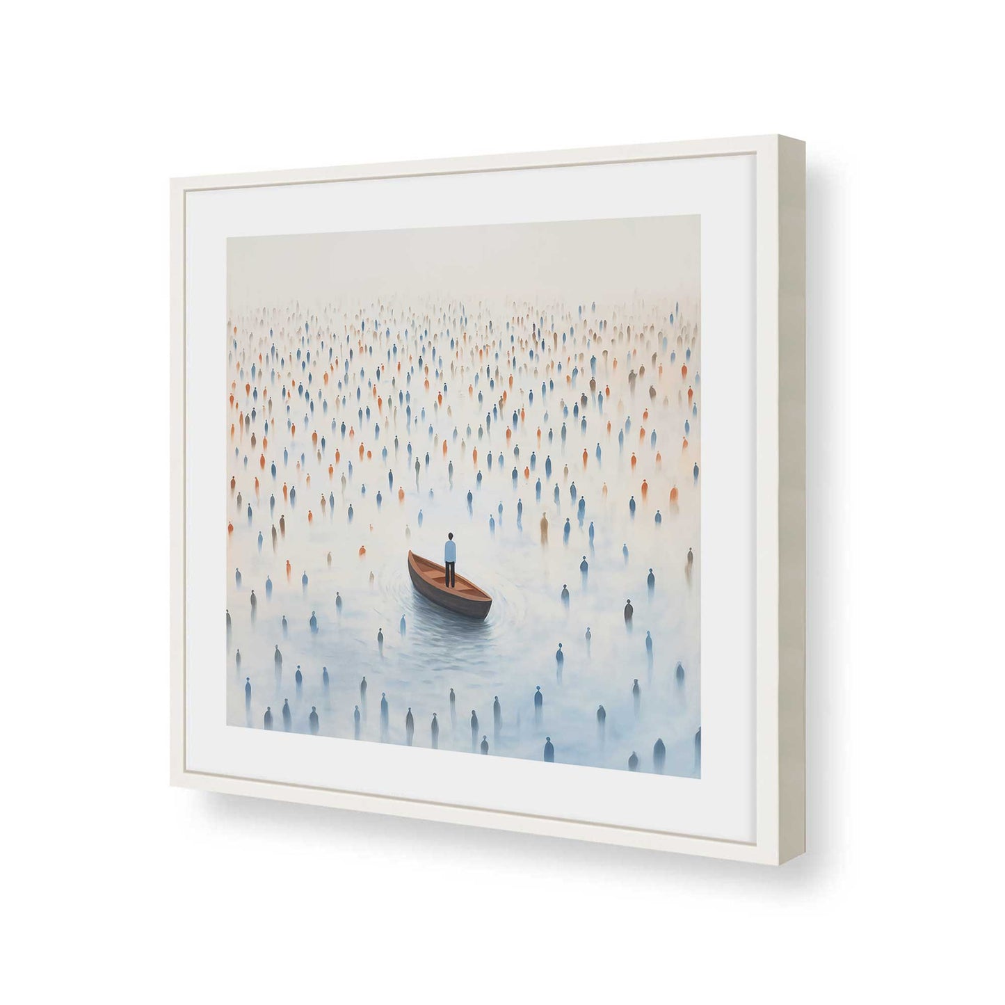 [Color:Opaque White], Picture of art in a Opaque White frame of the corner