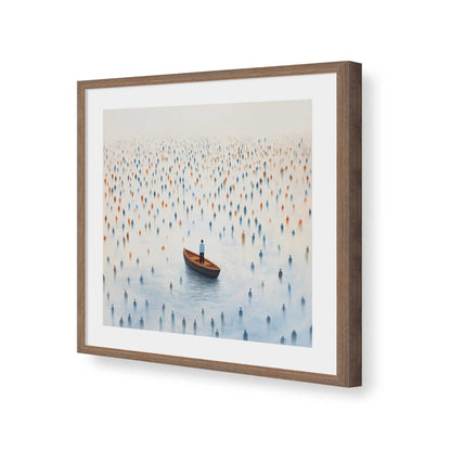 [Color:Walnut], Picture of art in a Walnut frame of the corner