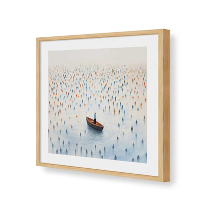[Color:American Maple], Picture of art in a American Maple frame of the corner