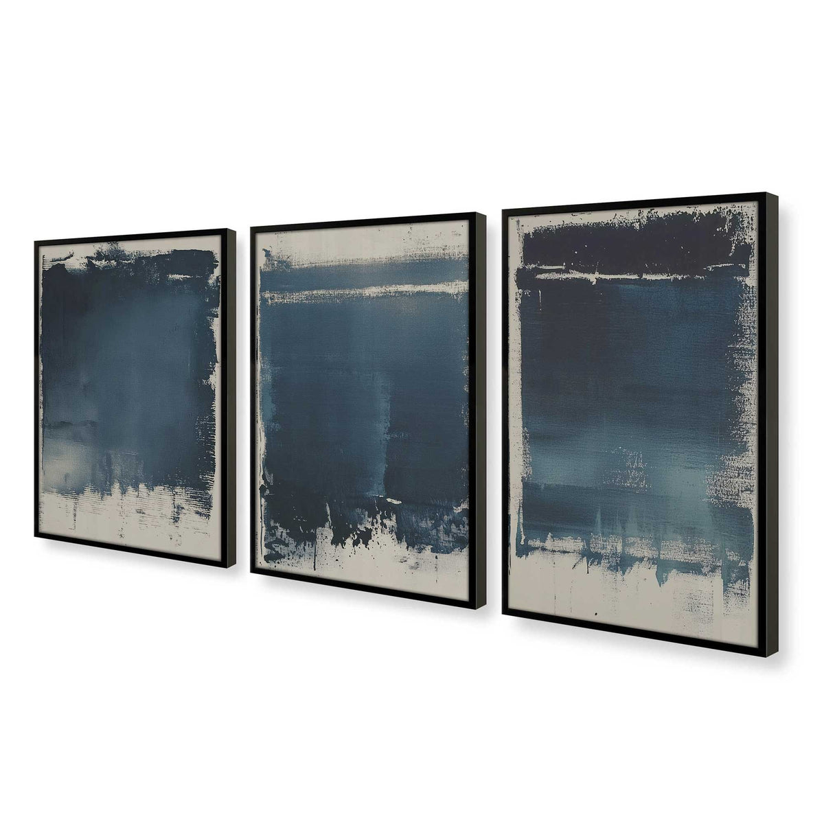 [Color:Satin Black], Picture of art in a Satin Black frame at an angle