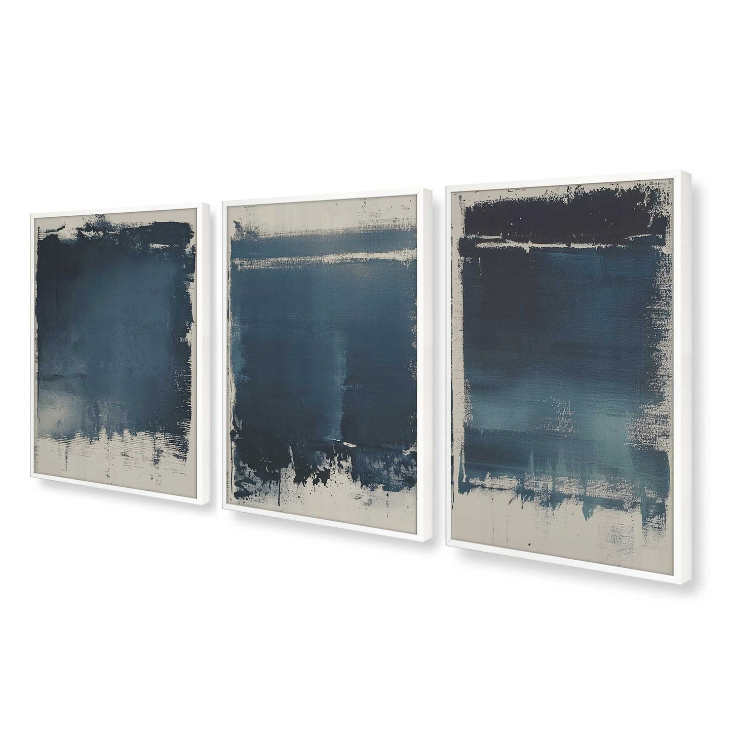 [Color:Opaque White], Picture of art in an Opaque White frame at an angle