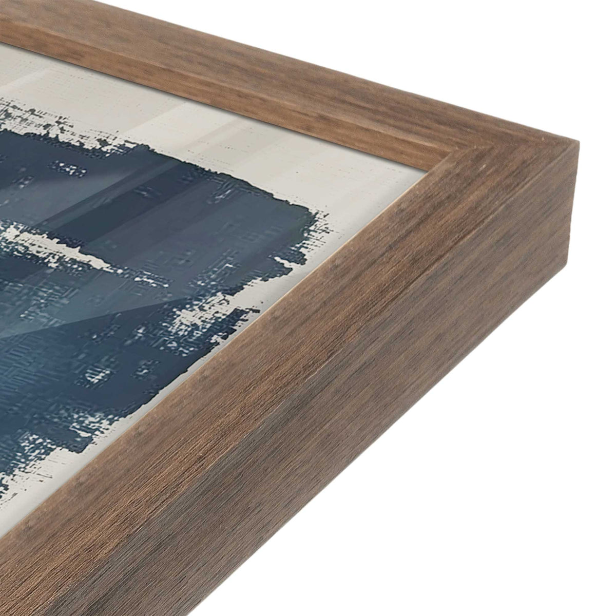 [Color:Walnut], Picture of art in a Walnut frame of the corner