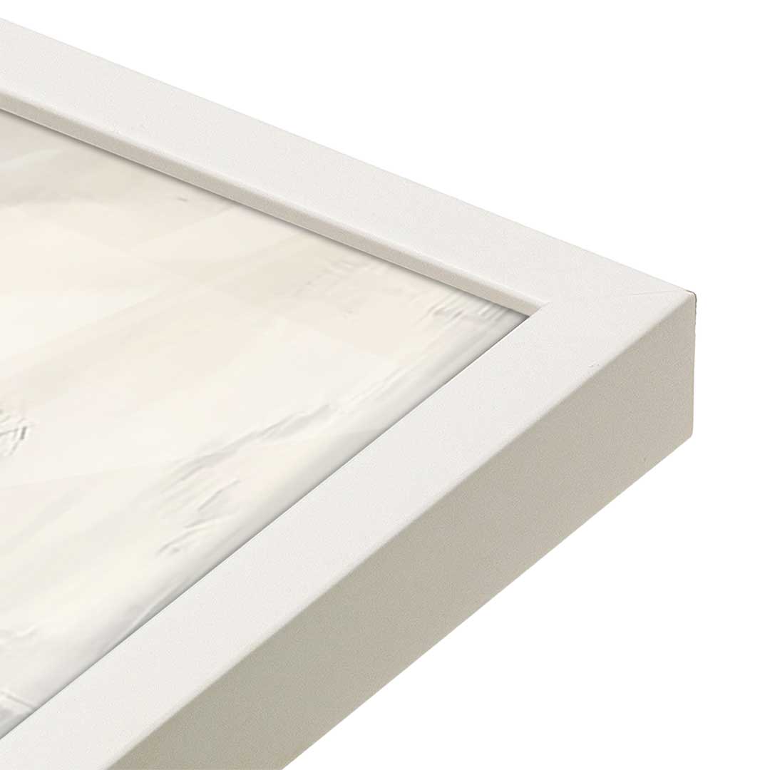 [Color:Opaque White], Picture of art in a Opaque White frame at an angle