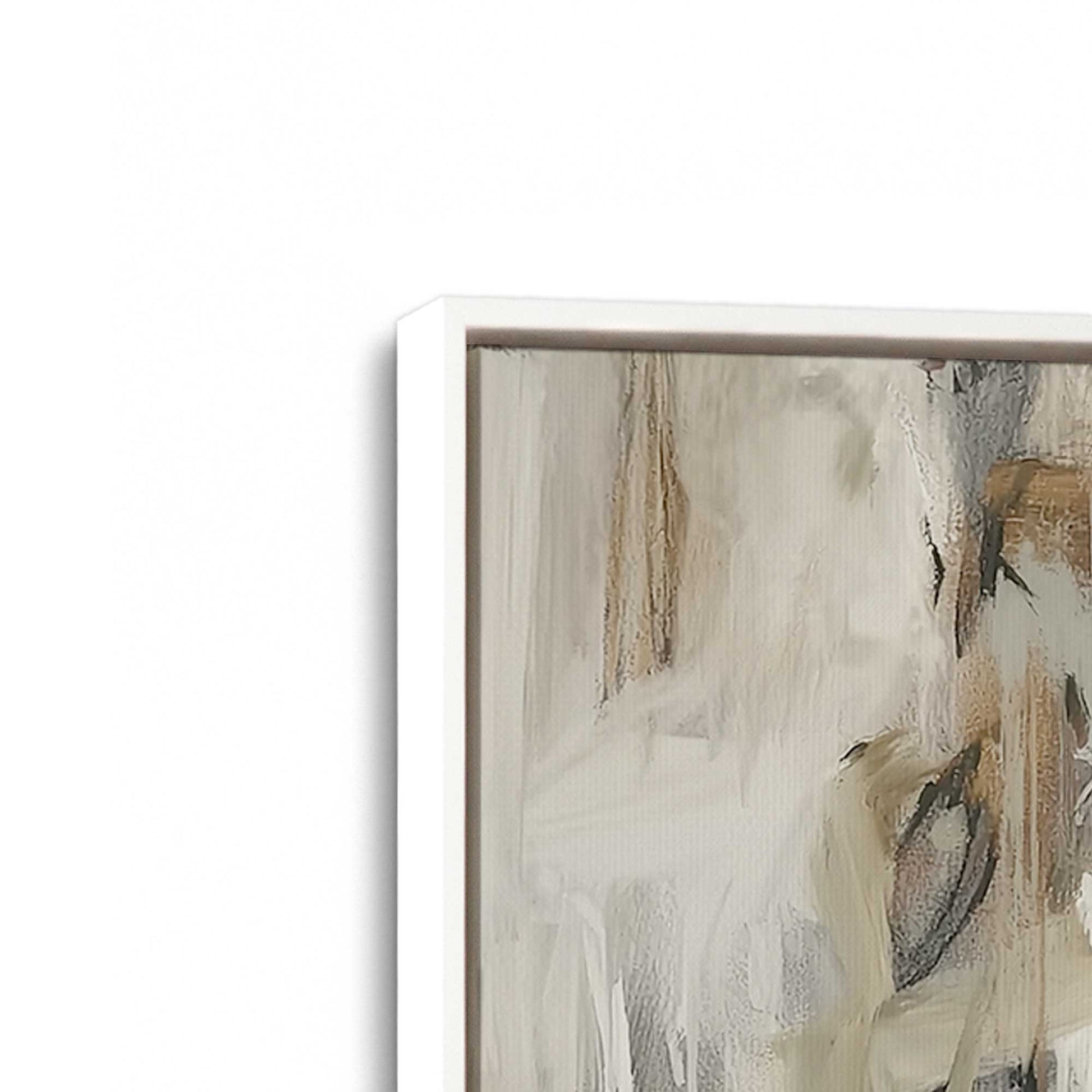 [Color:Opaque White], Picture of art in a White frame at an angle