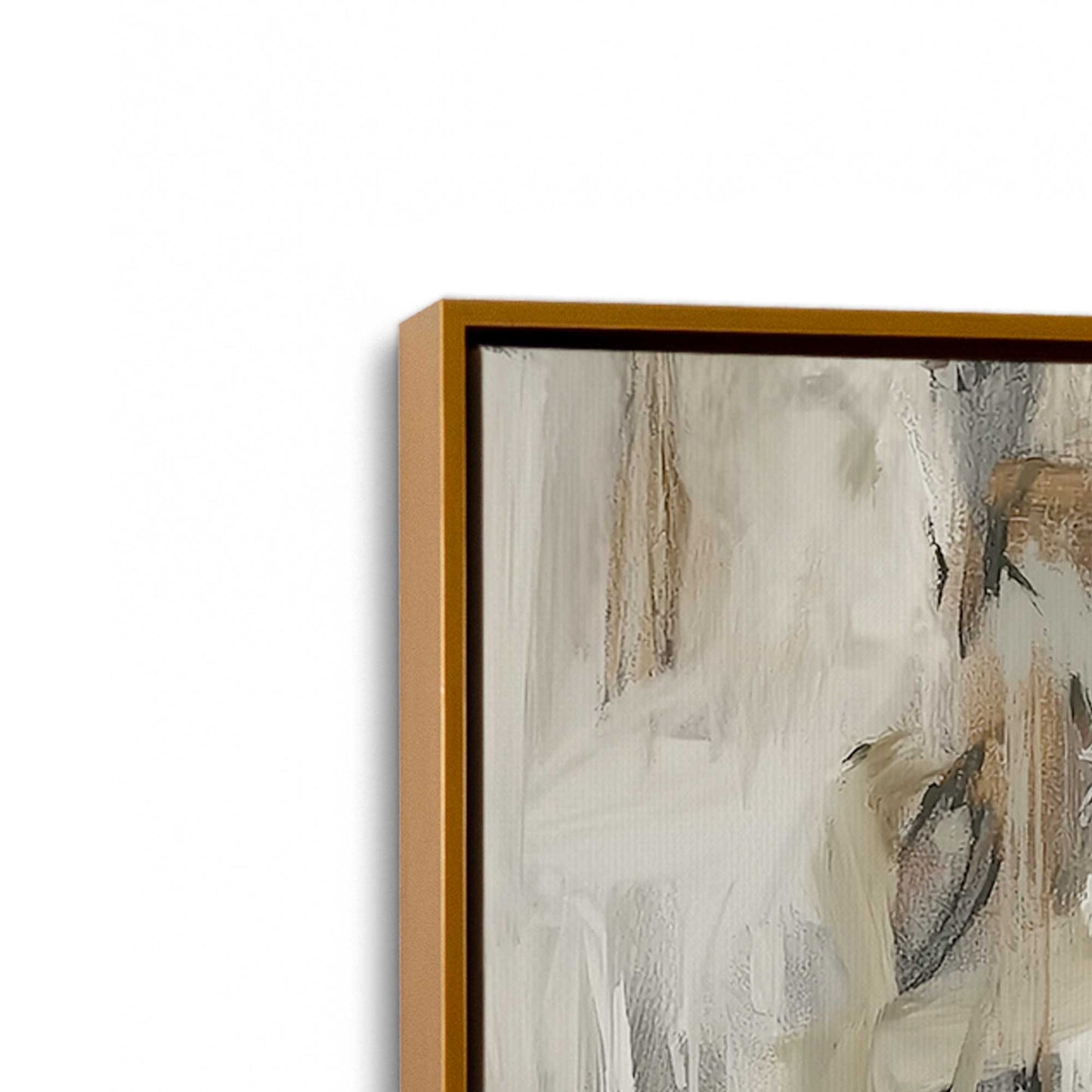 [Color:Polished Gold], Picture of art in a Polished Gold frame at an angle