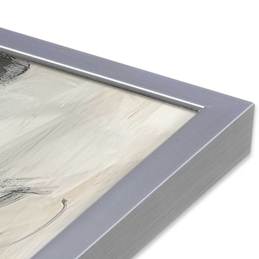 [Color:Polished Chrome], Picture of art in a Polished Chrome frame at an angle