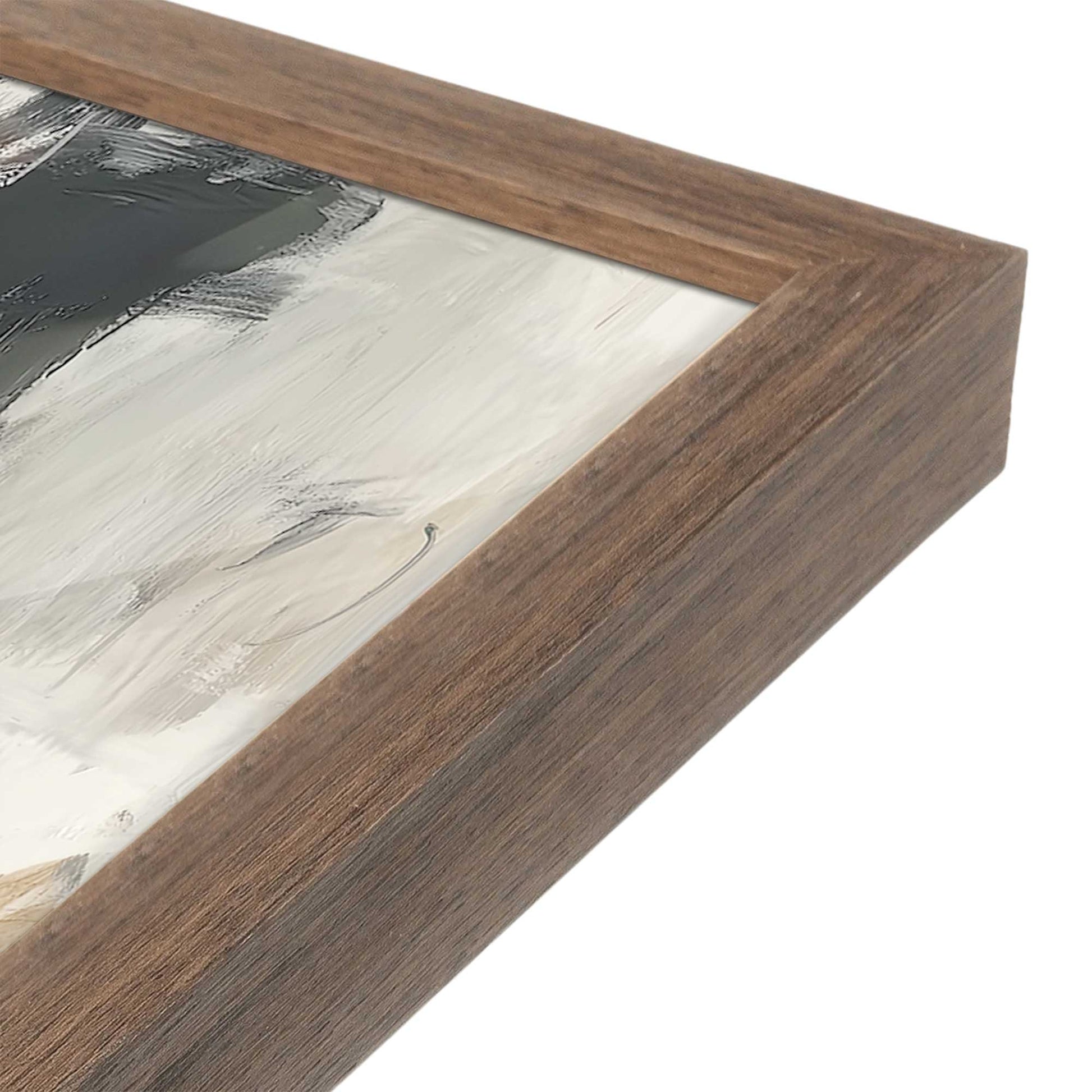 [Color:Walnut], Picture of art in a Walnut frame at an angle