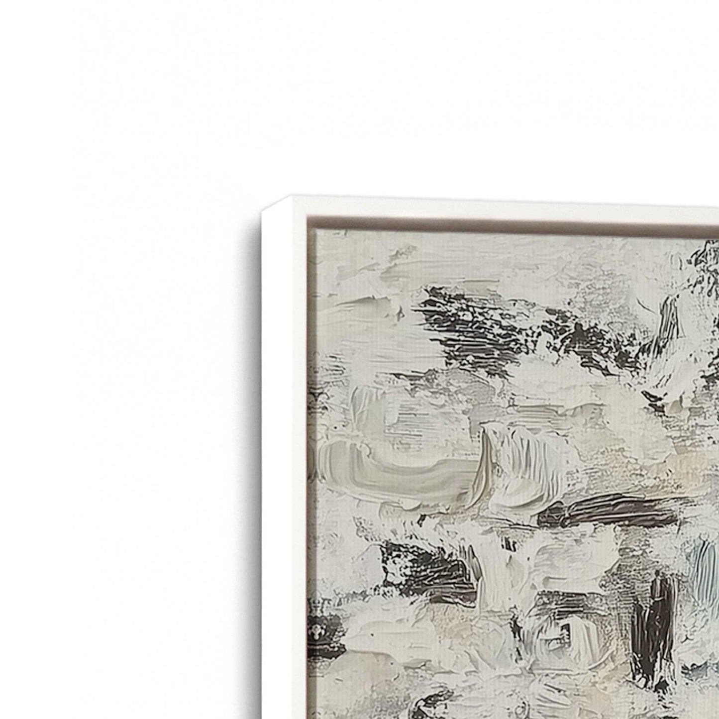 [Color:Opaque White], Picture of art in a White frame at an angle