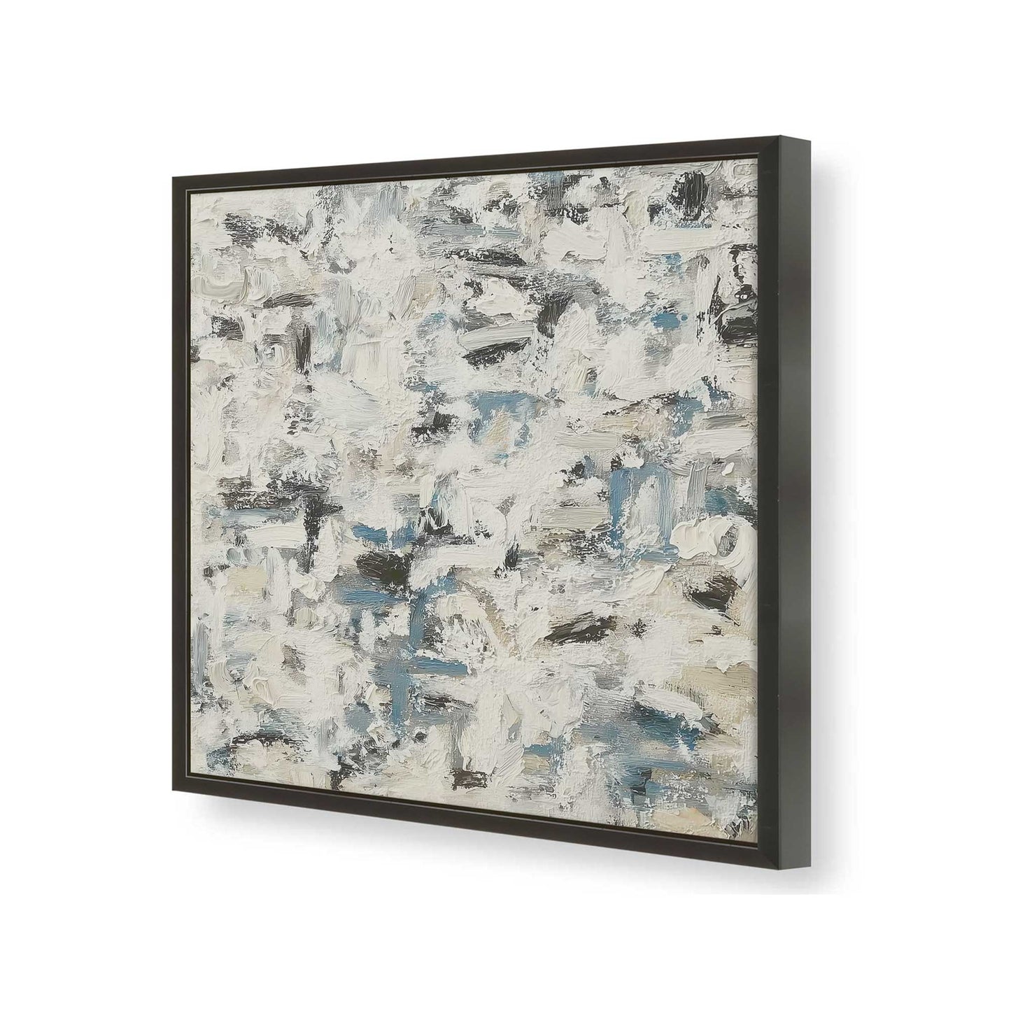 [Color:Satin Black], Picture of art in a Satin Black frame of the corner