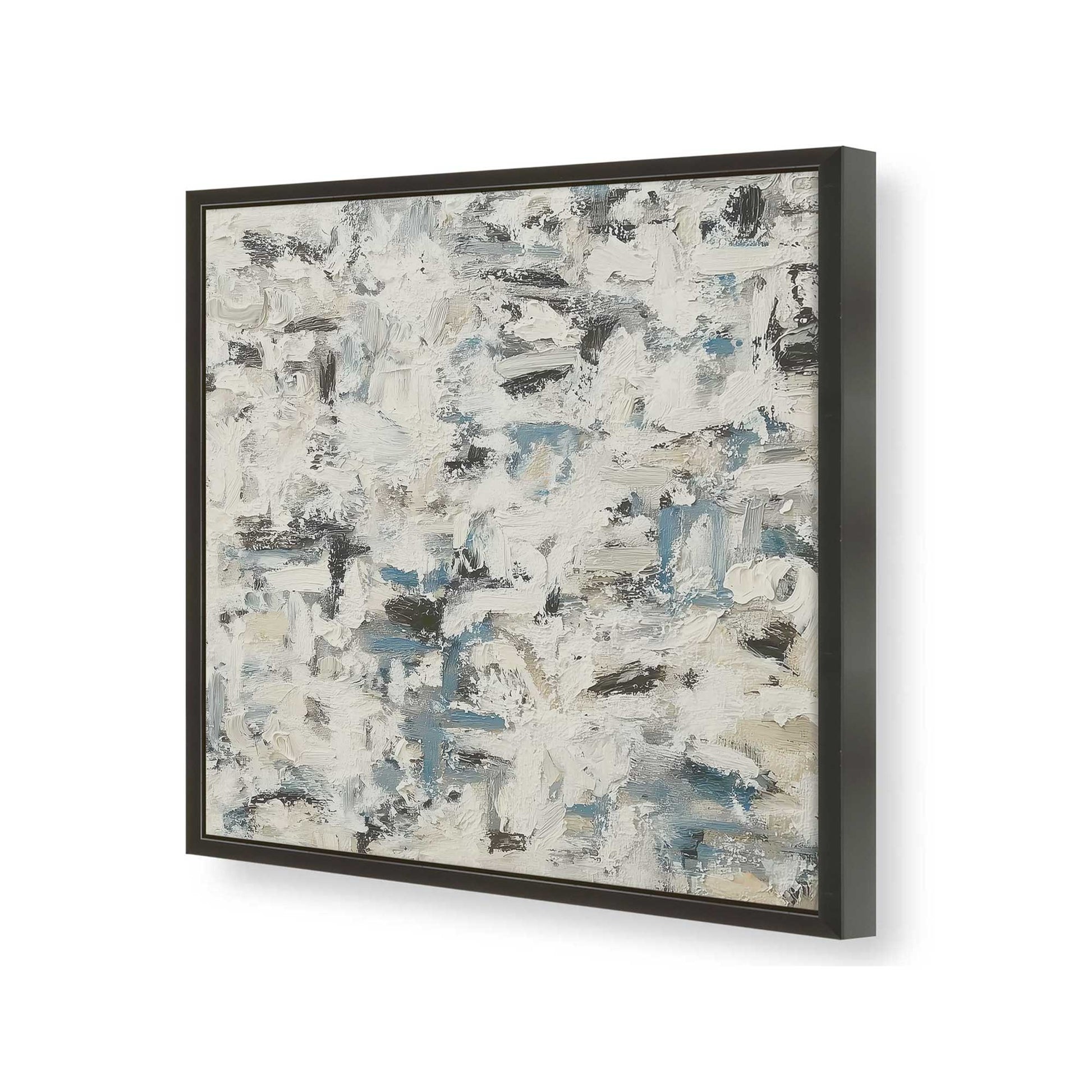 [Color:Satin Black], Picture of art in a Satin Black frame of the corner