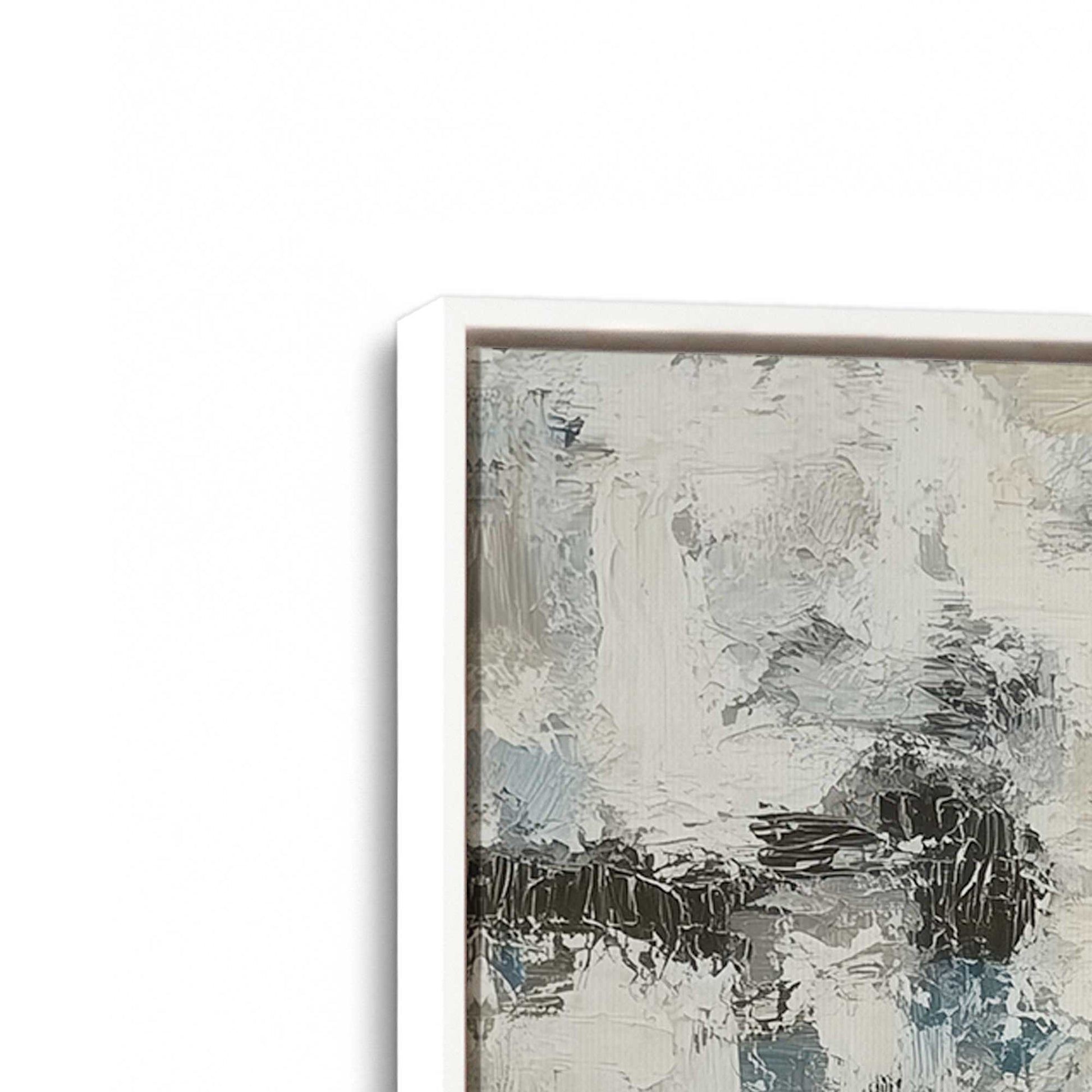 [Color:Opaque White], Picture of art in a White frame at an angle