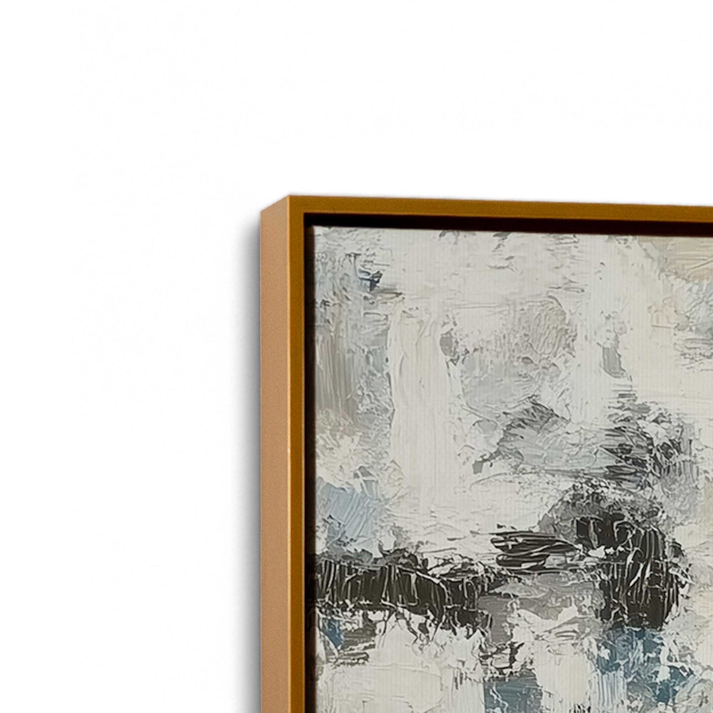 [Color:Polished Gold], Picture of art in a Polished Gold frame at an angle