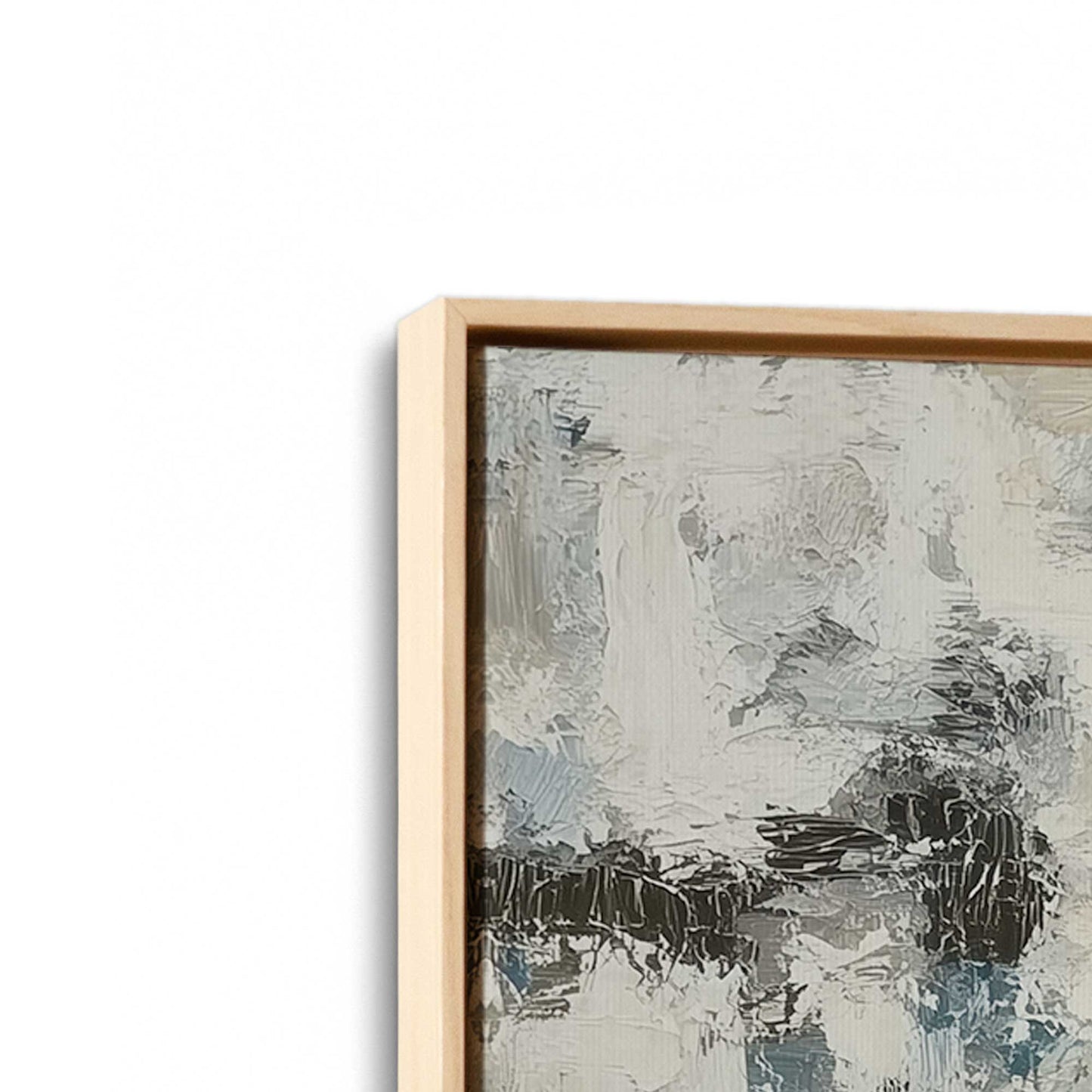 [Color:American Maple], Picture of art in a American Maple frame at an angle