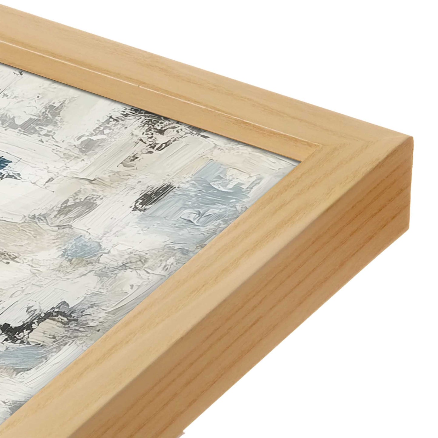 [Color:American Maple], Picture of art in a American Maple frame at an angle