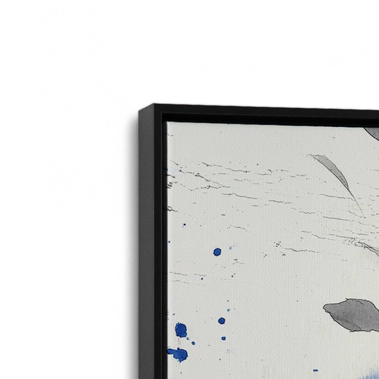 [Color:Satin Black], Picture of art in a Satin Black frame at an angle
