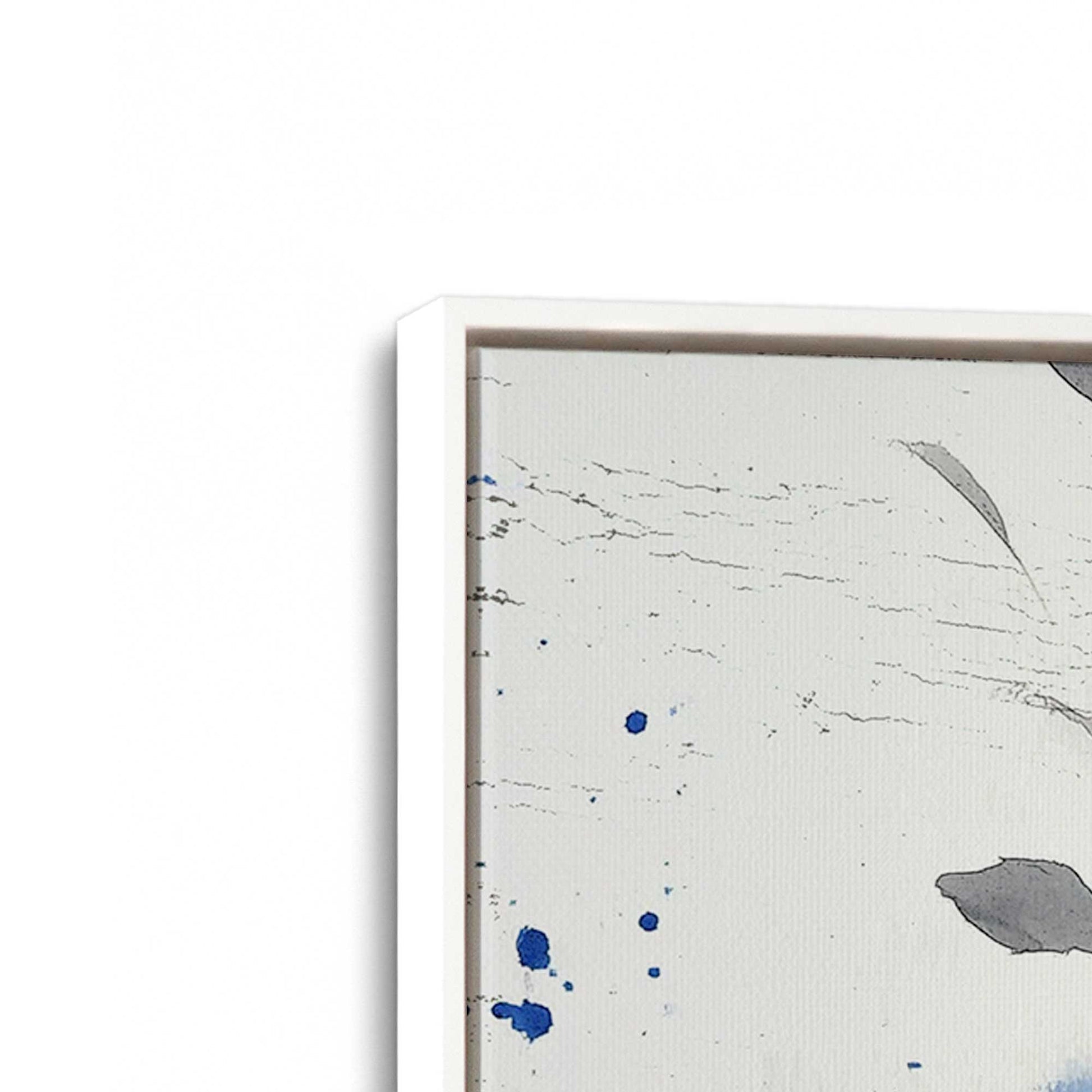 [Color:Opaque White], Picture of art in a White frame at an angle