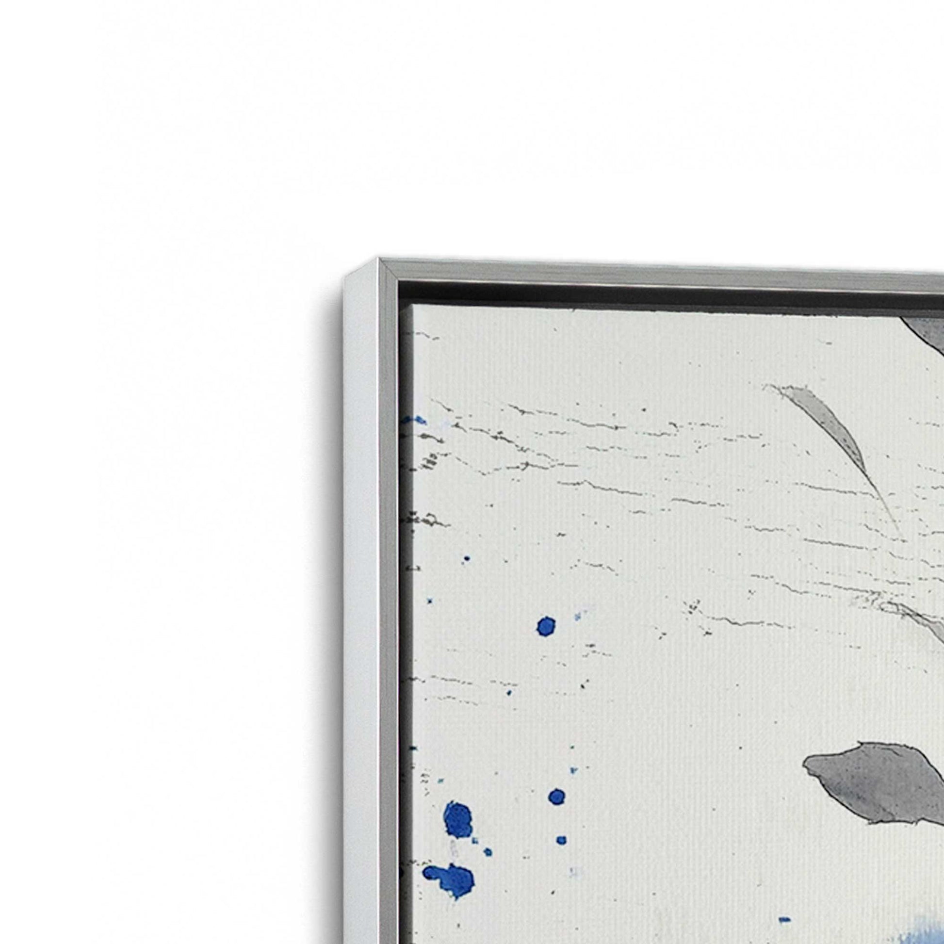 [Color:Polished Chrome], Picture of art in a Polished Chrome frame at an angle