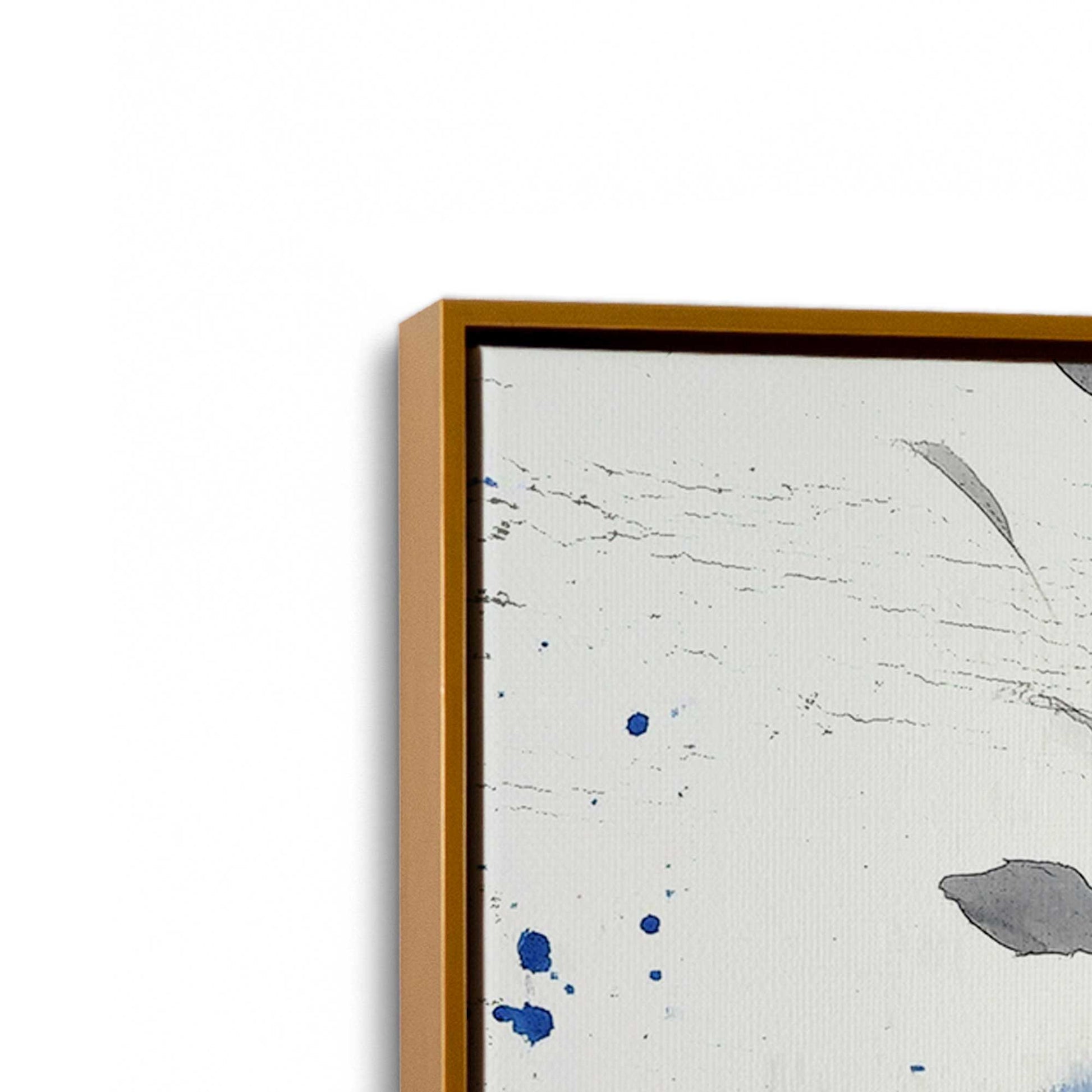 [Color:Polished Gold], Picture of art in a Polished Gold frame at an angle