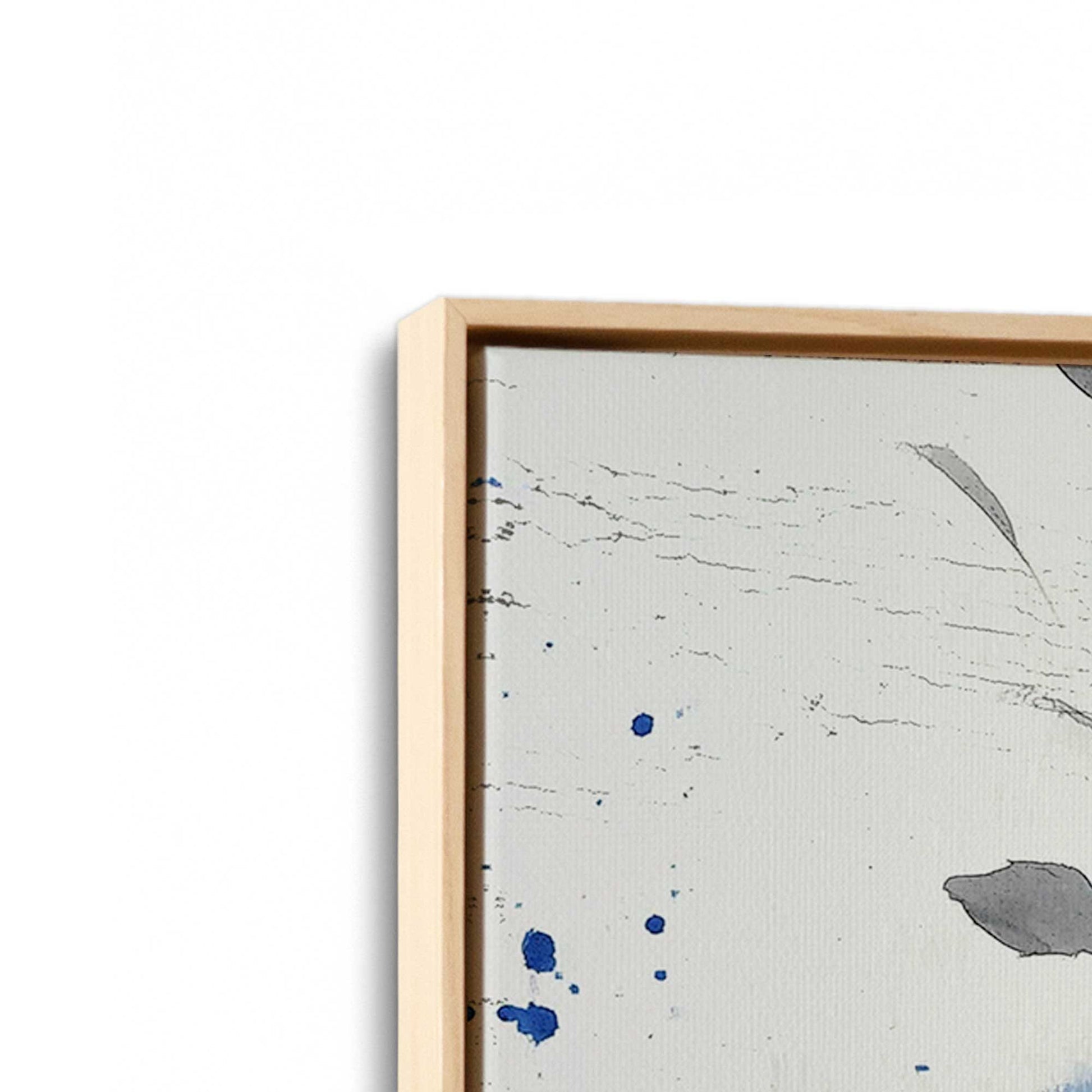 [Color:American Maple], Picture of art in a American Maple frame at an angle