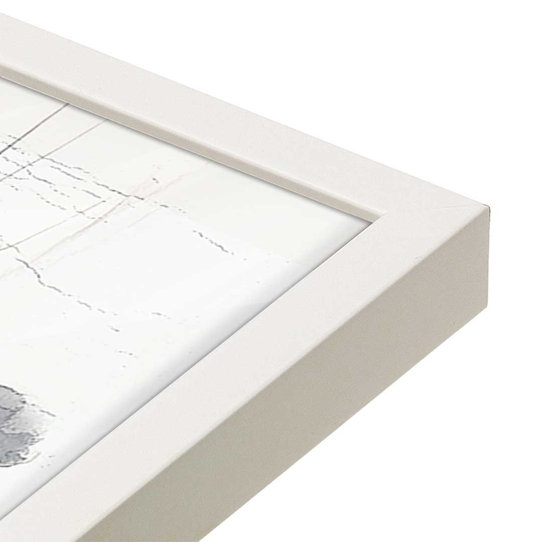 [Color:Opaque White], Picture of art in a Opaque White frame at an angle