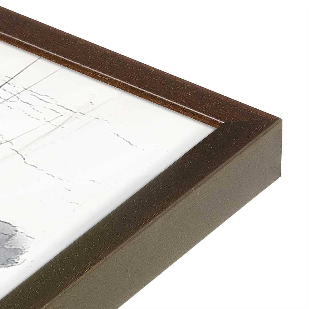[Color:Belvinder Brown], Picture of art in a Belvinder Brown frame at an angle