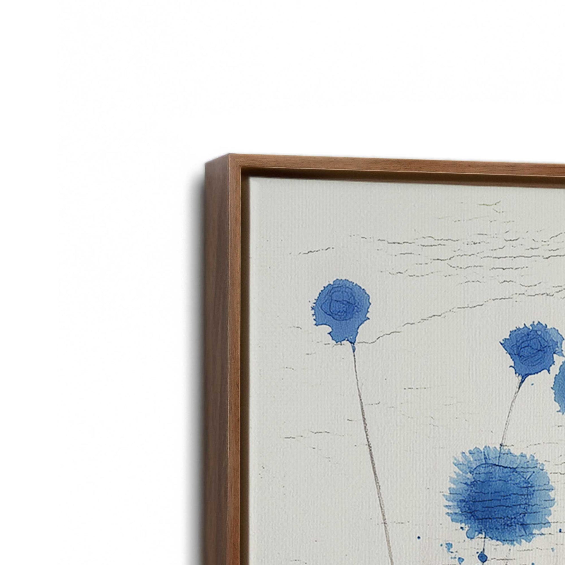 [Color:Walnut], Picture of art in a Walnut frame at an angle
