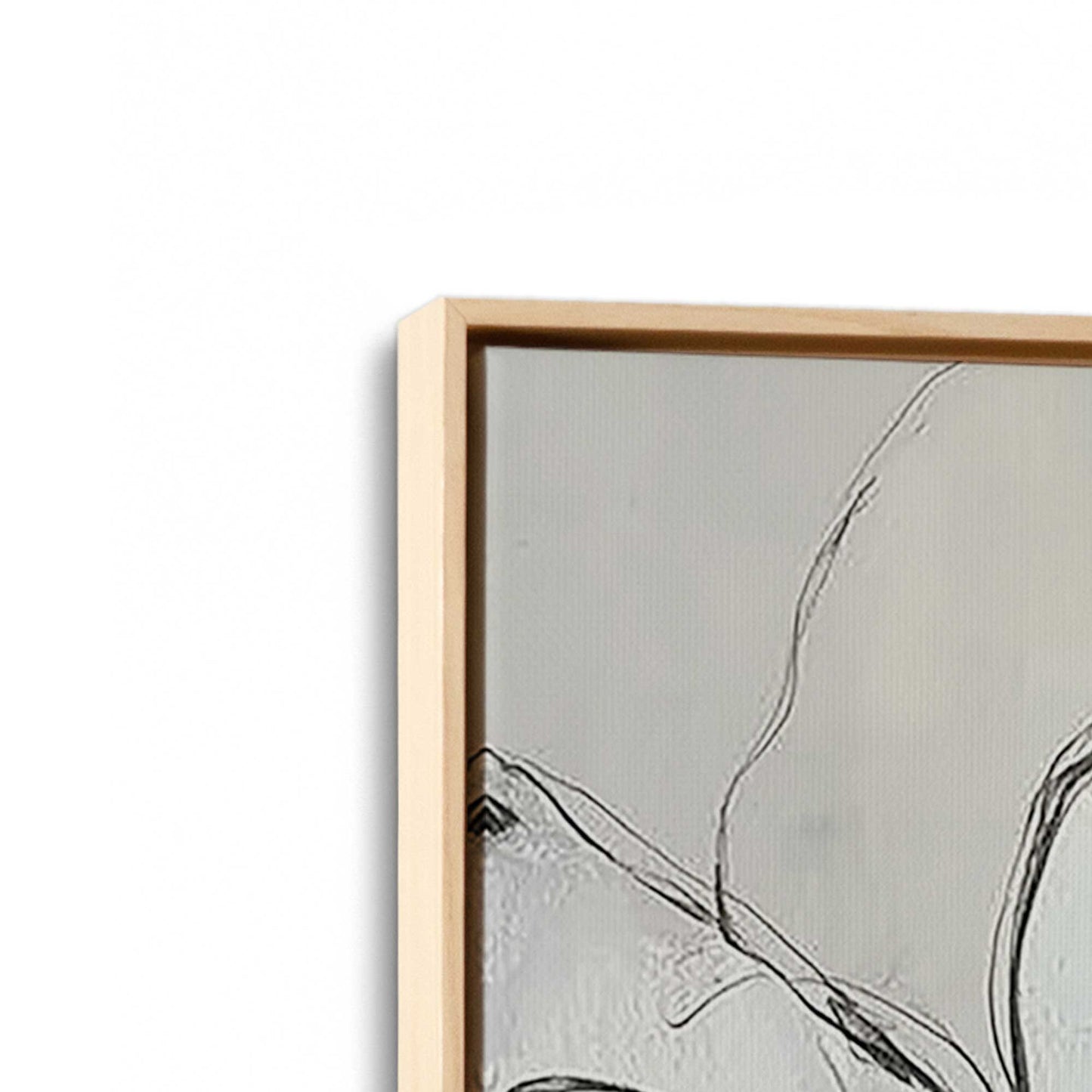 [Color:American Maple], Picture of art in a American Maple frame at an angle