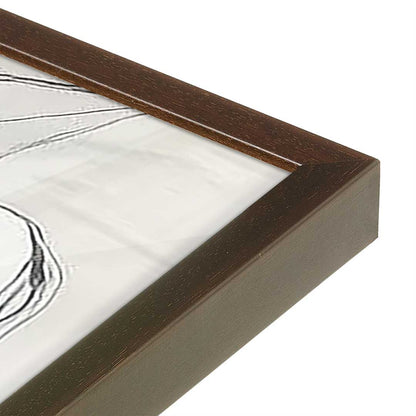 [Color:Brown], Picture of art in a Brown frame at an angle