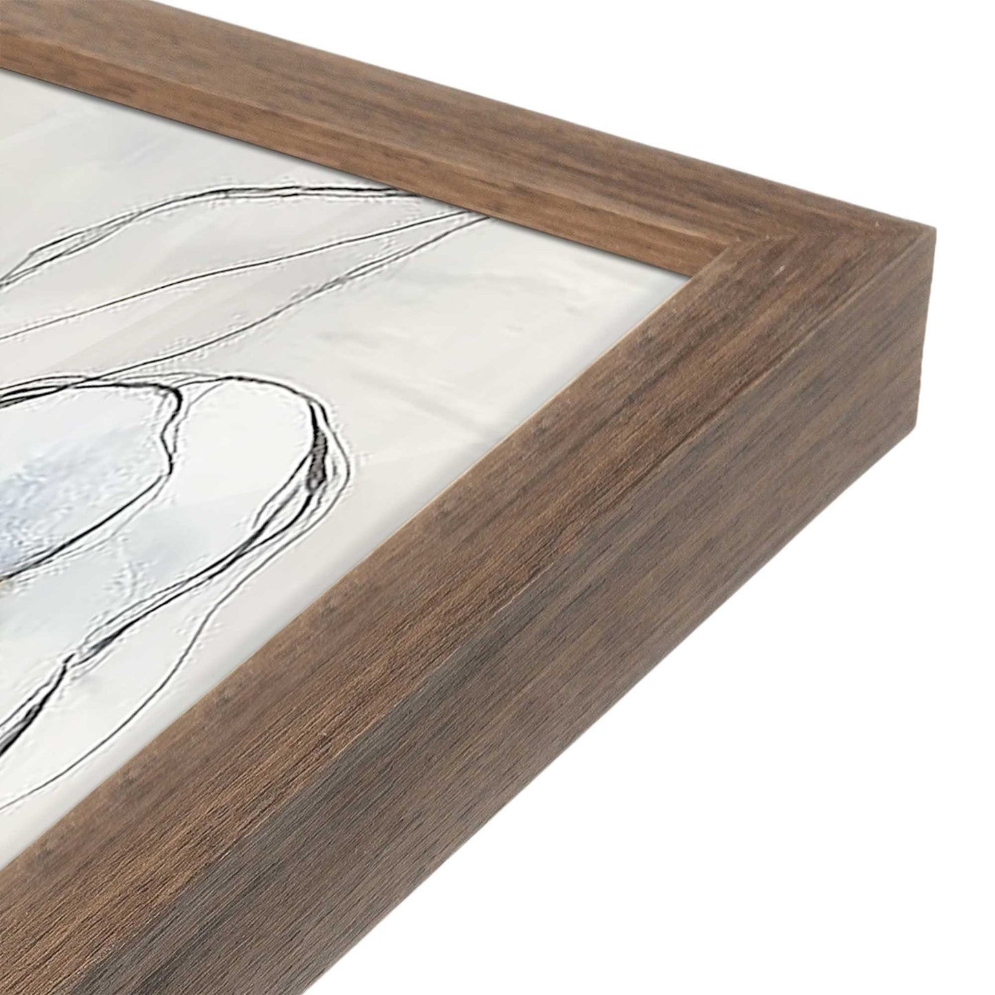 [Color:Walnut], Picture of art in a Walnut frame at an angle